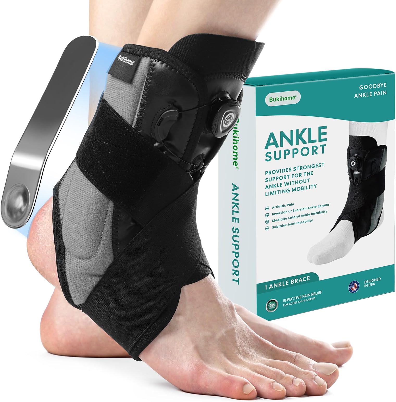 Aircast Airlift PTTD Ankle Support Brace, Left Foot, Medium