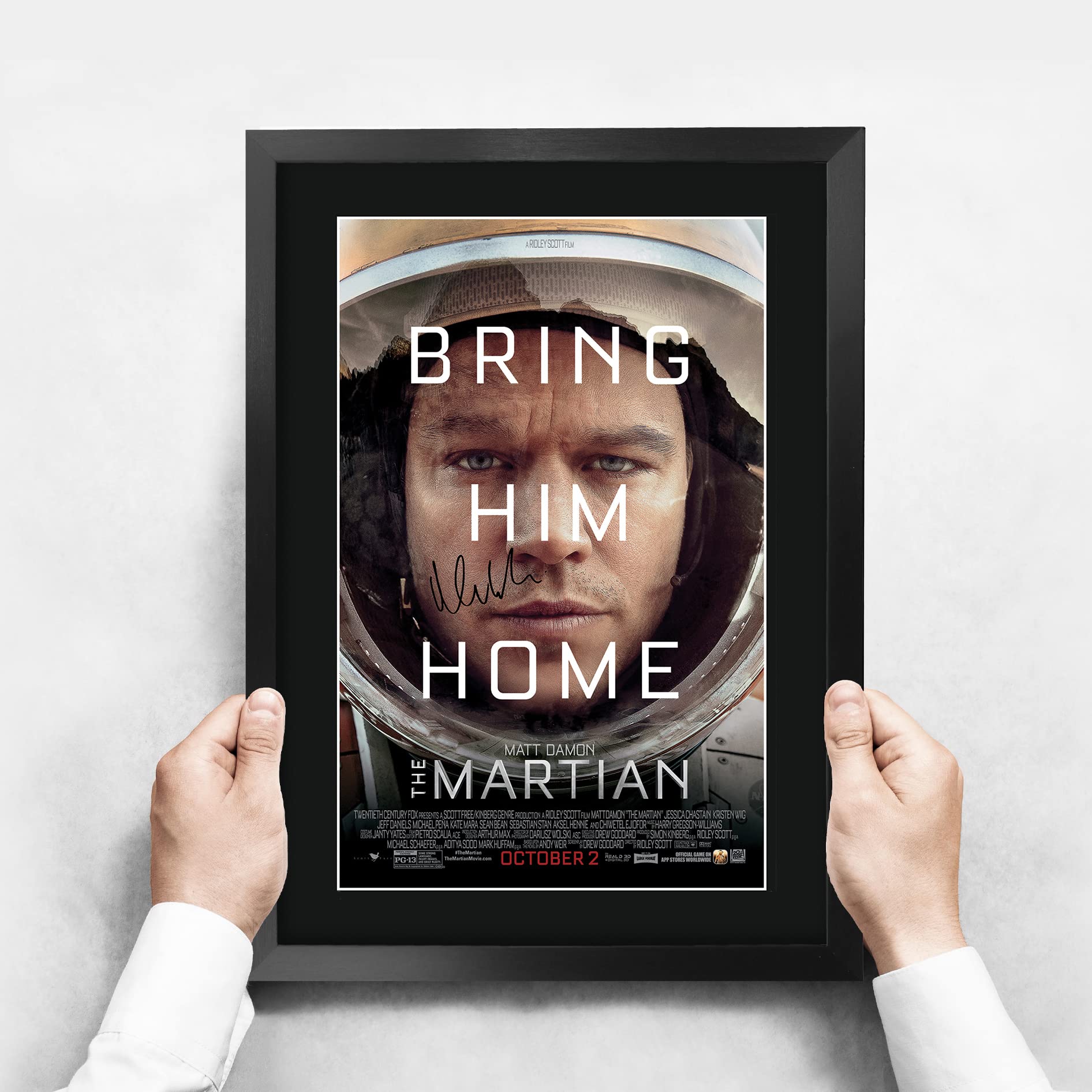 HWC Trading FR A3 The Martian Matt Damon Gifts Printed Poster Signed Autograph Picture for Movie Memorabilia Fans - Image 3