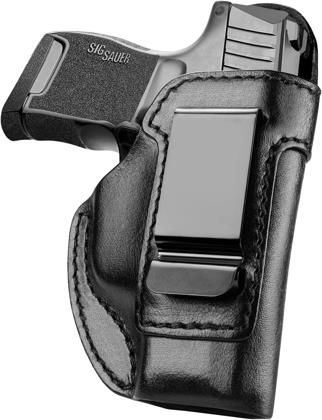 GUN & FLOWER IWB Leather Holster for Sig Sauer P365/ P365X/ P365 SAS/ P365-380, Inside Waistband Concealed Carry, Appendix Concealed Carry Holster, Fits 1.5"-1.75" Belts, Premium Leather, Right Hand