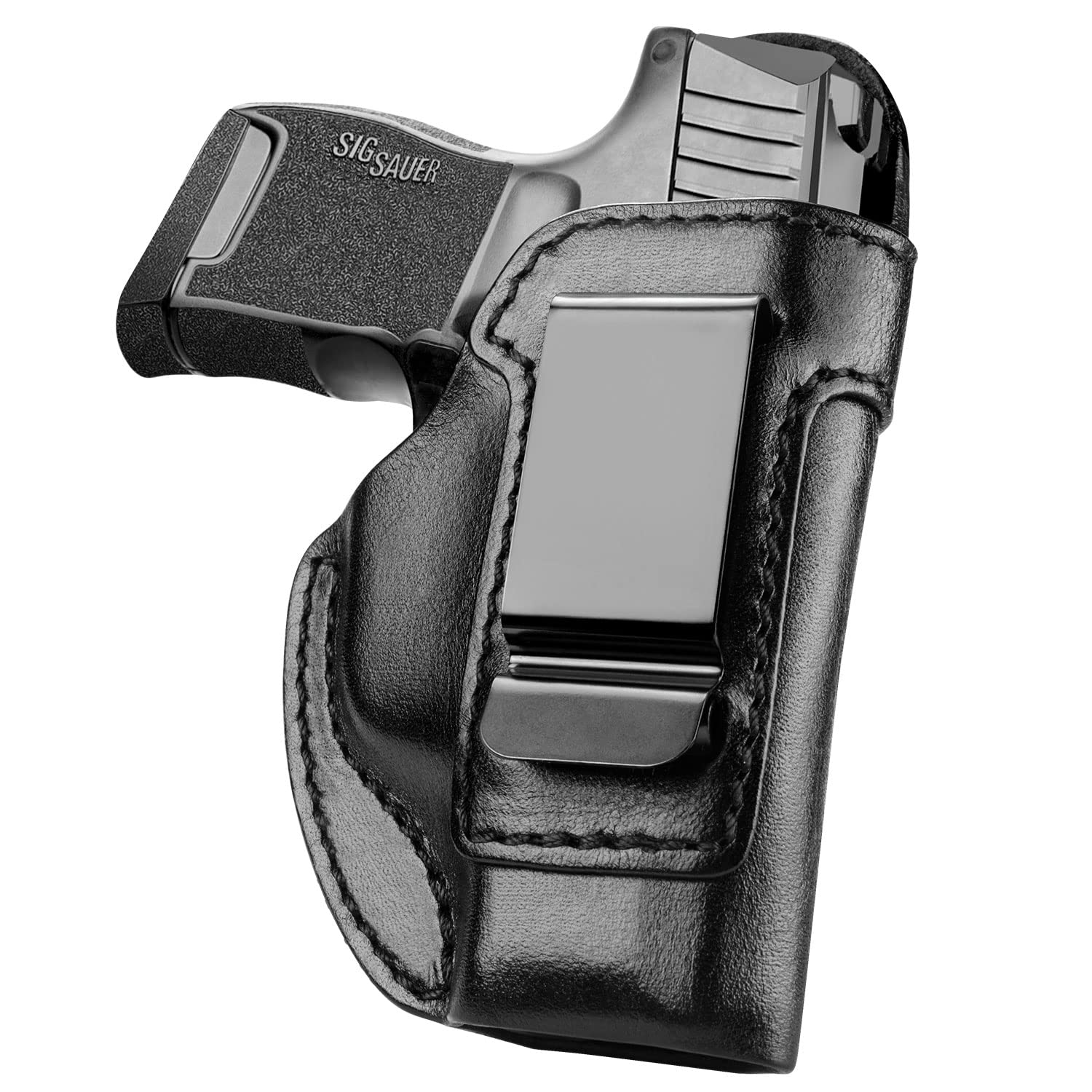 IWB Leather Holster for Glock 19/19X/23 | Glock 43X | Beretta 92FS/96/M9 (No Rail) | Sig P365/P365X | G3C/G2C | Hellcat and More | Right Hand