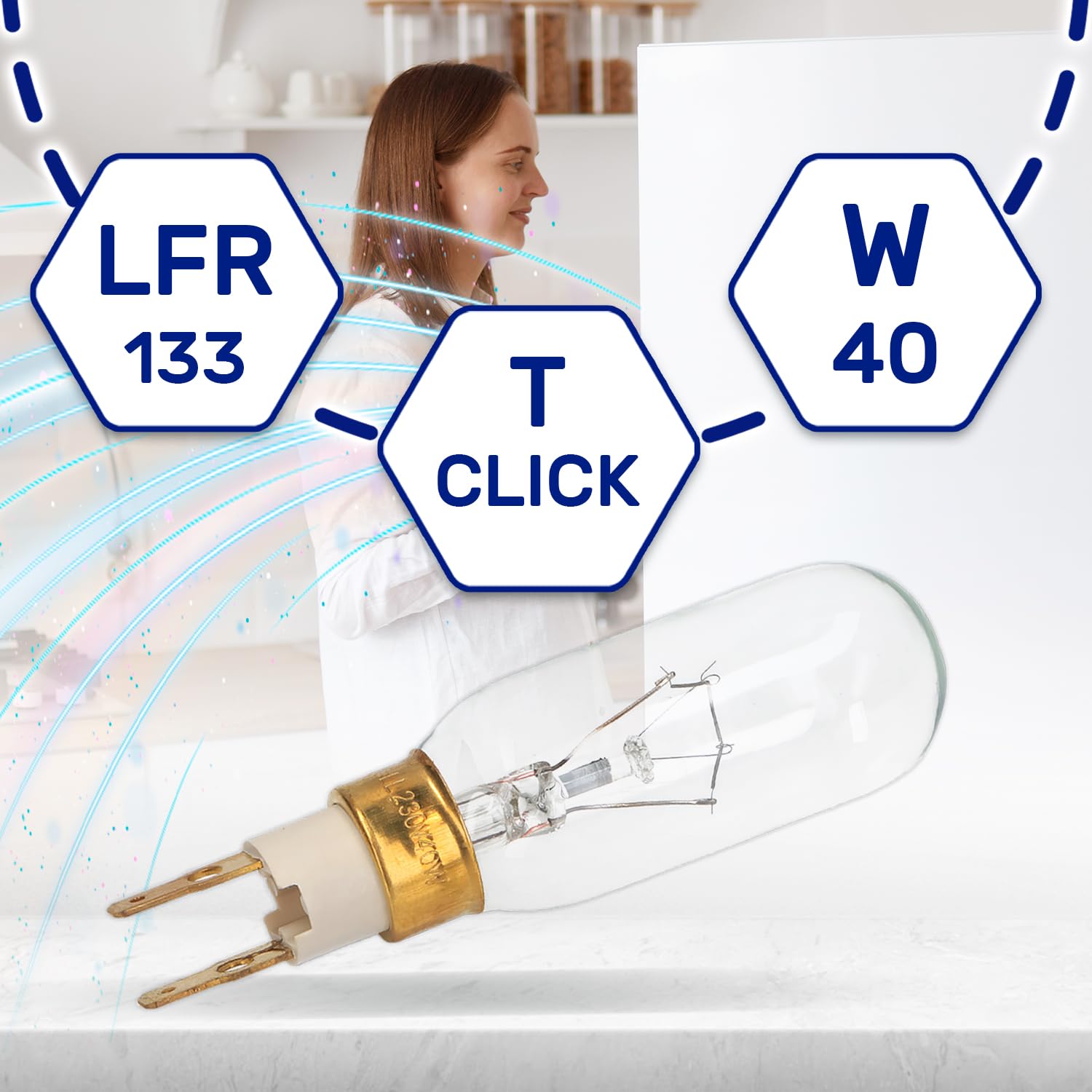 MONTERAL Bombilla para Frigorifico LFR133 230/240V 40W con Código Original 484000000986 para Whirlpool — view 4