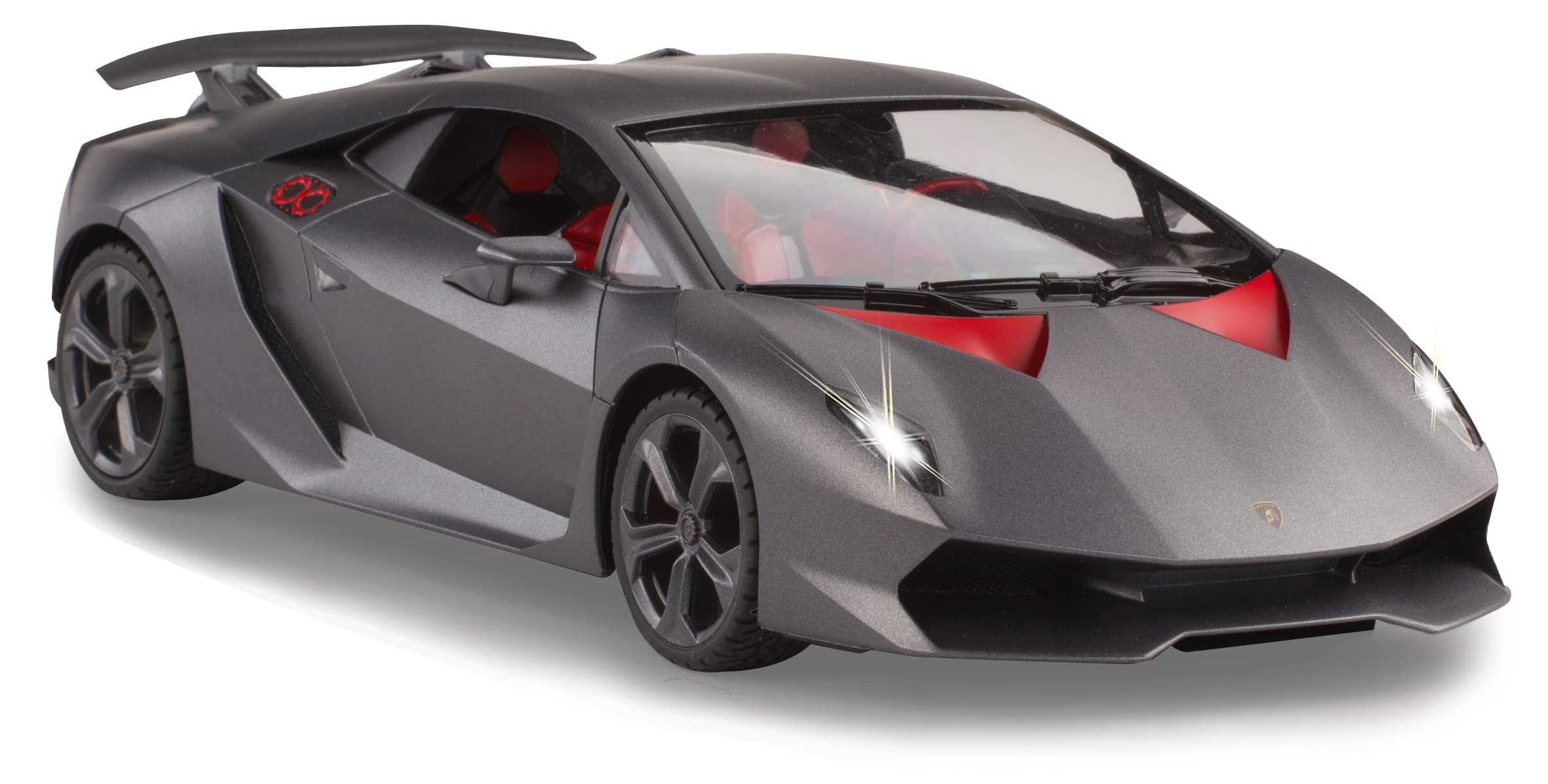 JAMARA 402112 Lamborghini Sesto Elemento 1:14 2,4 GHz-oficjalnie licencjonowany, wierne odwzorowanie szczegółów wnętrza, lakierowanie wierne, zdalnie sterowany samochód RC, szary