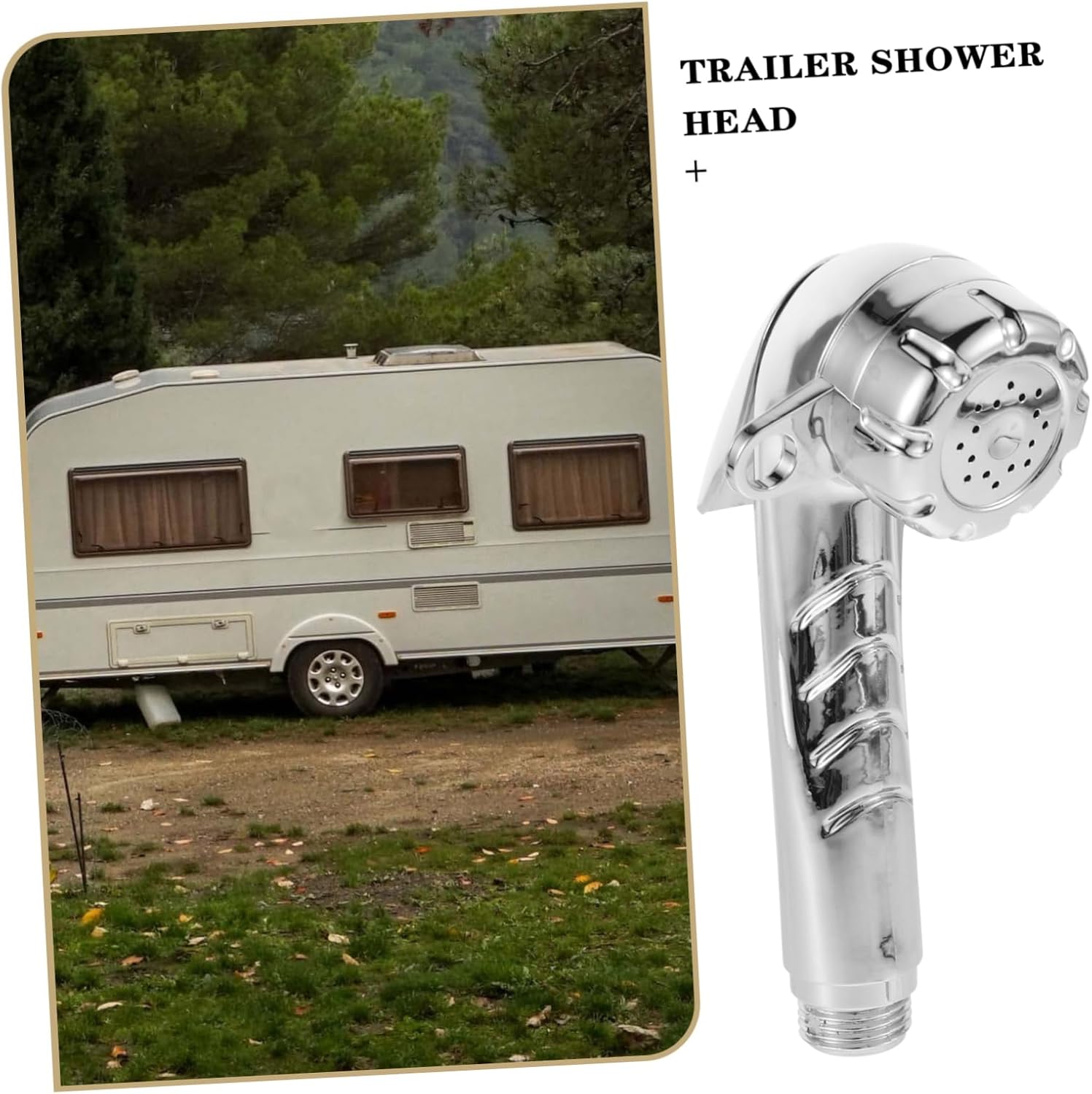 RV Shower Head Replacement Hose Adjustable High Pressure Shower Head for Campers and Travel Trailers for Outdoor Use Gray
