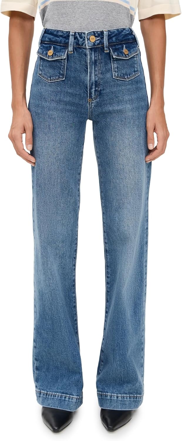 PAIGE Women's Leenah Jeans with Mini Patch Pockets