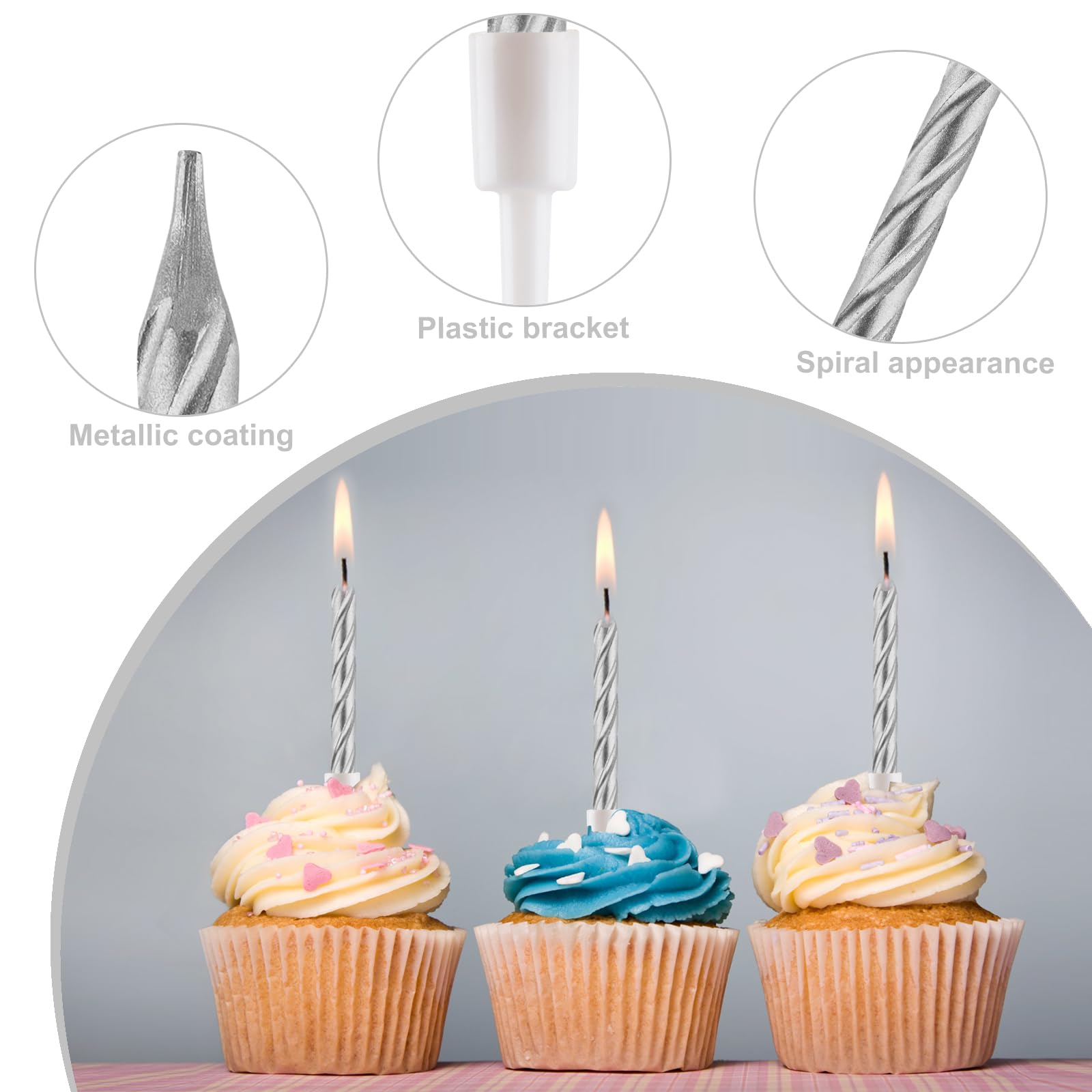 FIHODONE 40 Bougies D'Anniversaire - Décorations Gâteau - Or Champagne - Pour Fête Et Mariage