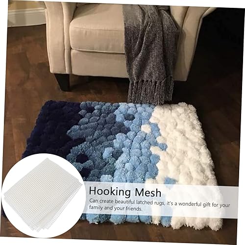 Miniatura 3 de COHEALI Herramientas de ganchillo de tela de malla tejida, kit de punto de cruz, alfombras tejidas, herramienta de trenzado de lona, gancho de