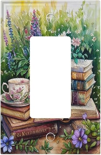 Miniatura 54 de Cubiertas Decorativas de Arte para Interruptores de Luz, Hojas de Otoño, Placa de Pared de Palanca Individual, Cubierta Decorativa de Interruptor,