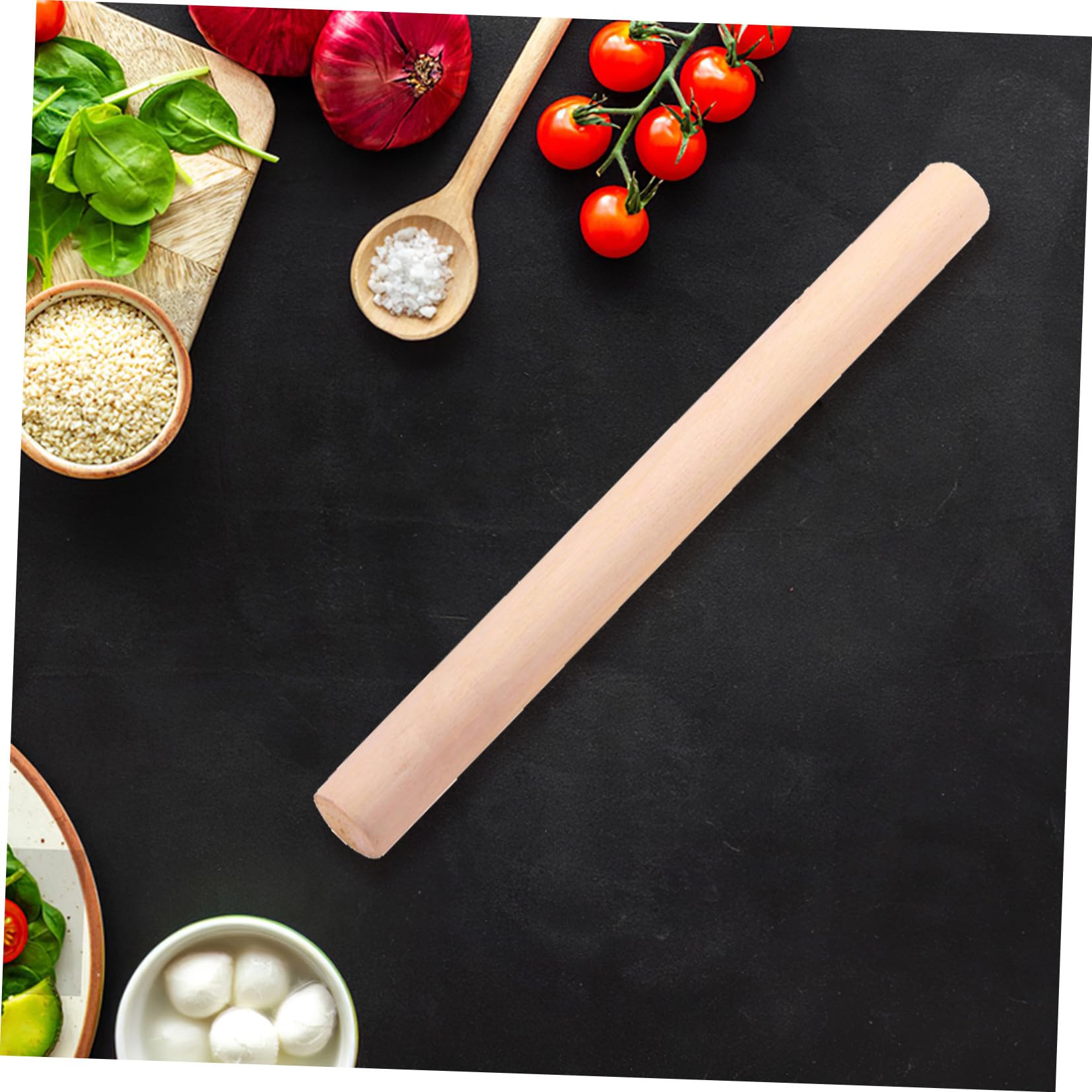 Rodillo de Madera para Amasar 10 Piezas, Superficie Lisa, Herramienta para Hornear Masa, Pastel y Albóndigas, Utensilio de Cocina para Familias y Panaderías, Adecuado