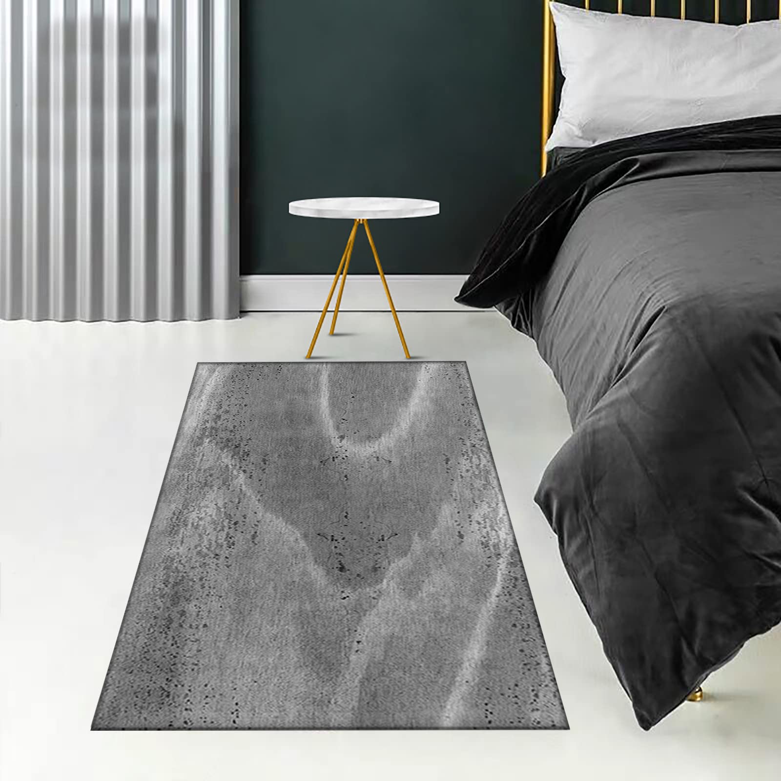 Rutschfester Läufer Teppich für Flur und Küche, modernes gewelltes abstraktes Design, vielseitiger Teppich für Wohnzimmer, leicht zu reinigen und zu pflegen