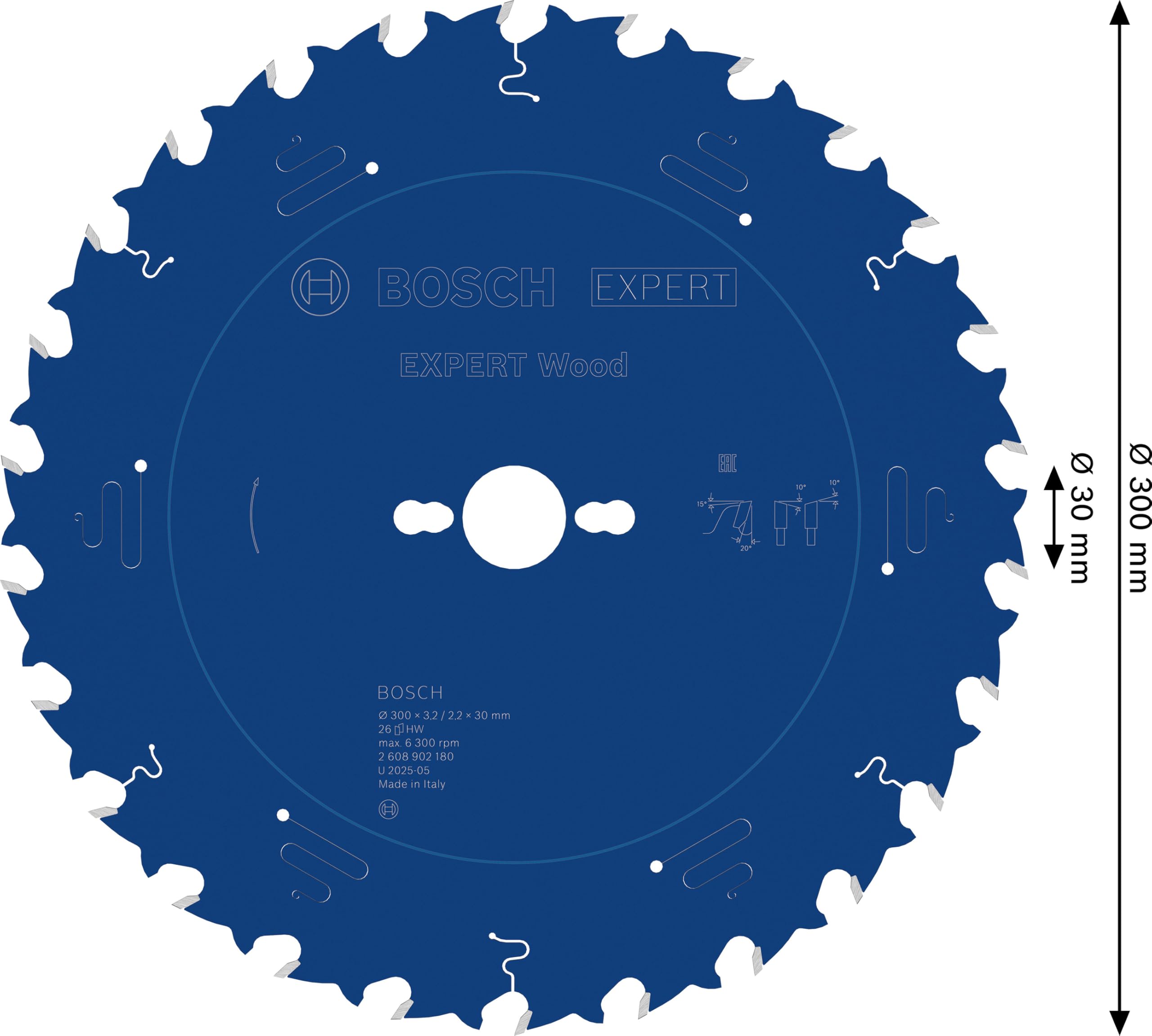 Bosch 1x Tarcza pilarska EXPERT Wood (do Miękkie drewno, Ø mm, Professional Akcesoria Przewodowa stołowa pilarka tarczowa)