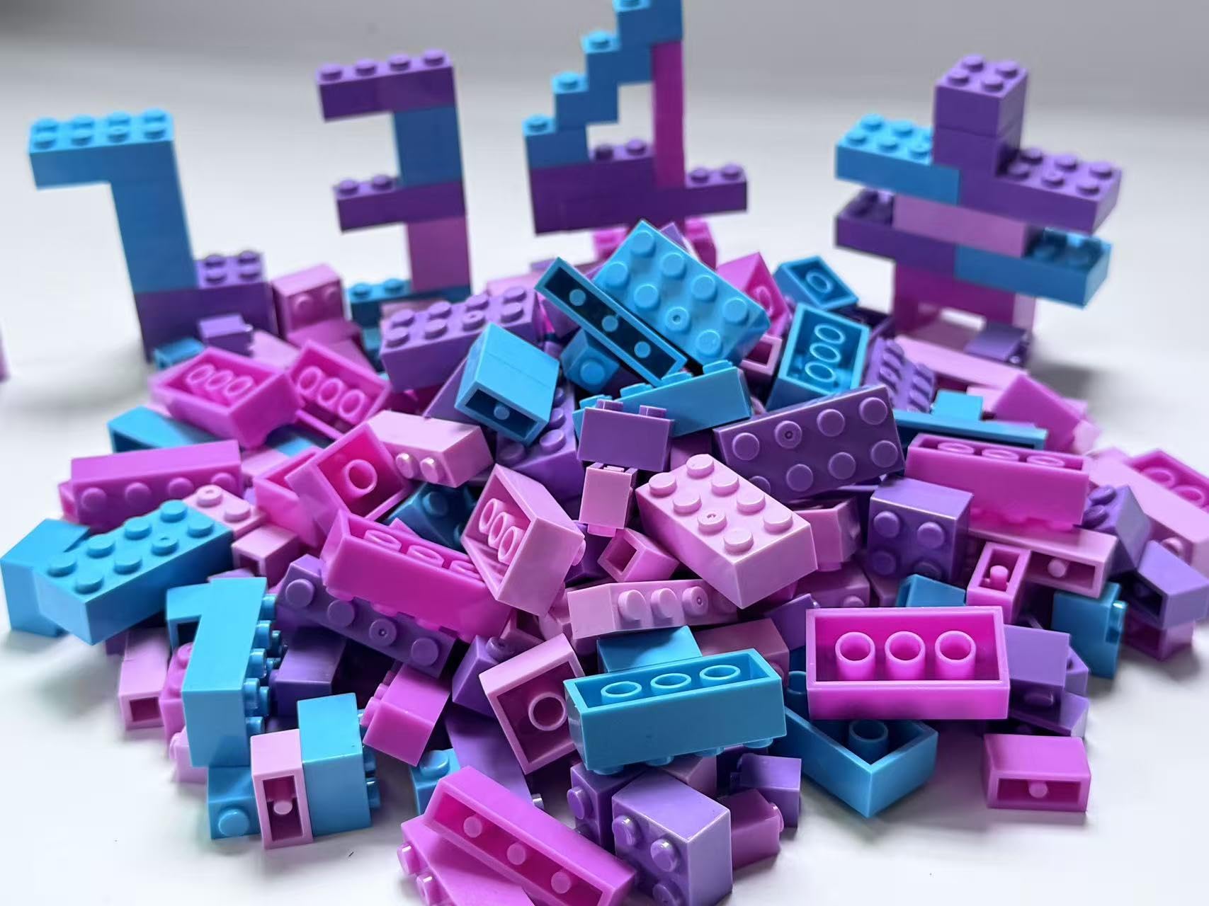 300 Pieces Building Bricks, Bulk Small Bricks for Building, Compatible with Lego Parts and Pieces, Creative Building Block Friends Toys for Girls Ages 6 7 8 9 10 Year Old