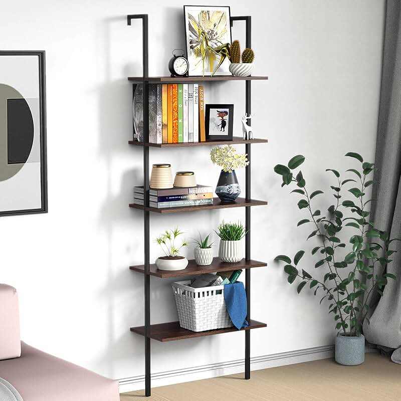 Wood floating bookshelves set of 2 double storage unique wall bookshelf floating book shelves for wall suitable for living room bedroom clearance