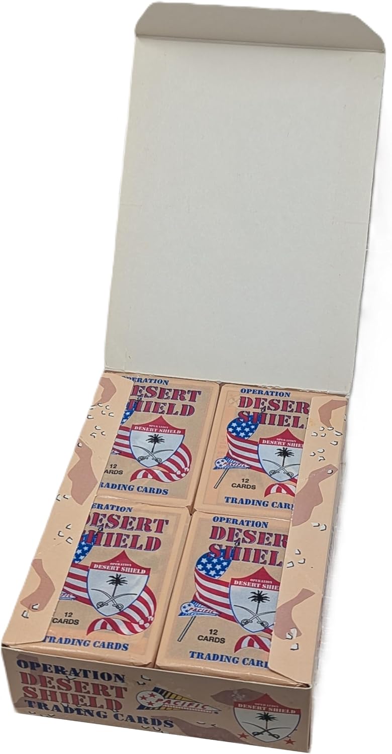 Generic 1991 Operation Desert Shield Historic Military Trading Cards - Complete Unopened Box of 20 Packs (240 Cards)