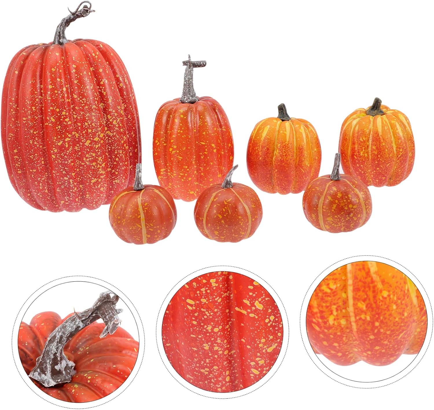 Alipis 1Set Artificial Pumpkins Decor Realistic Halloween Pumpkin Model for Party Decoration for Harvest Festivals Theme Parties and Home