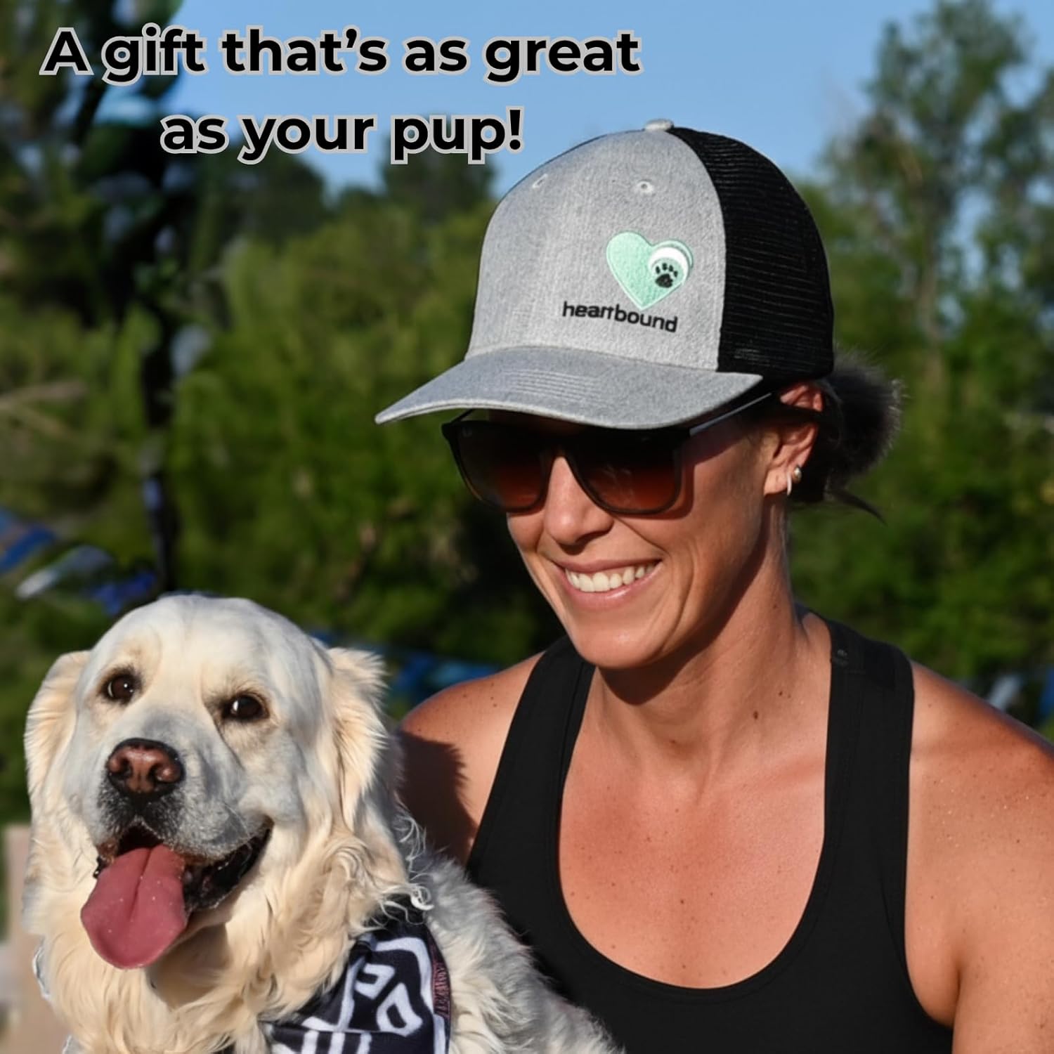 Dog Paw Heartbound Baseball Cap, Trucker Hat, Embroidered Mesh Back Snapback Hats, Summer Hats for Women and Men - Great Gifts for Dog Lovers
