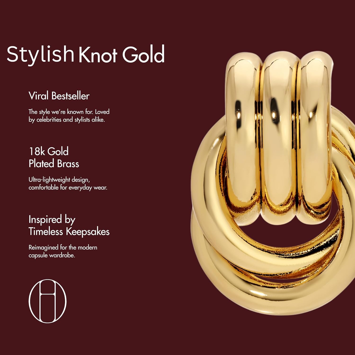 Heaven Mayhem Baby Knot Earrings – Modern Twisted Knot Design – Bold Everyday Jewelry - Image 4