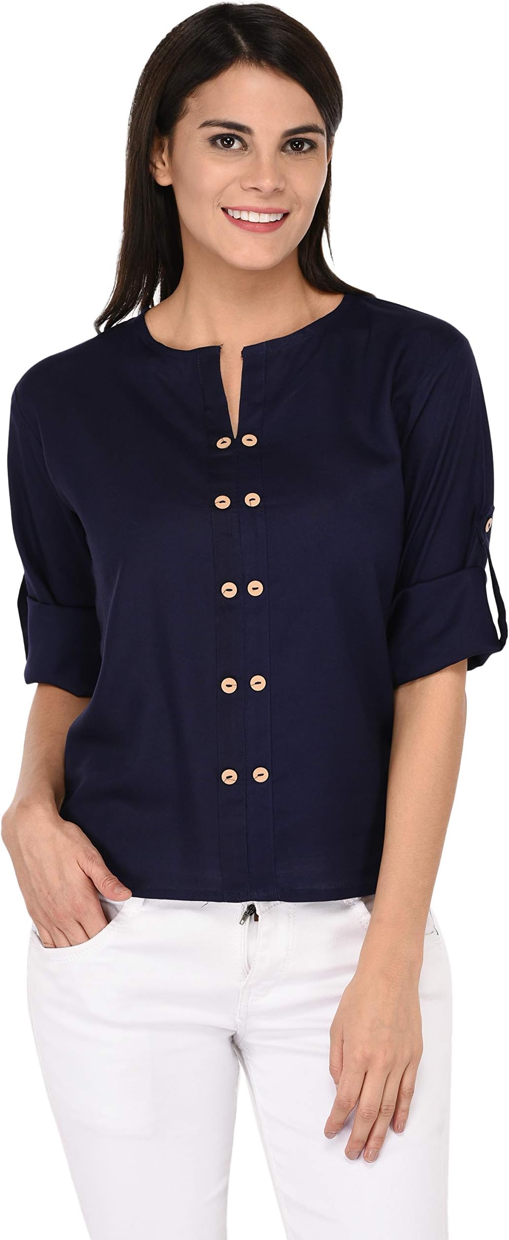 Nakoda Creation Women's Plain Slim fit Shirt