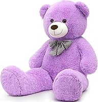 Vista 28 de MorisMos Oso de peluche decorativo con bebé para baby shower, oso suave de 39 pulgadas, regalo para cumpleaños, niños y niñas, recuerdo de fiesta