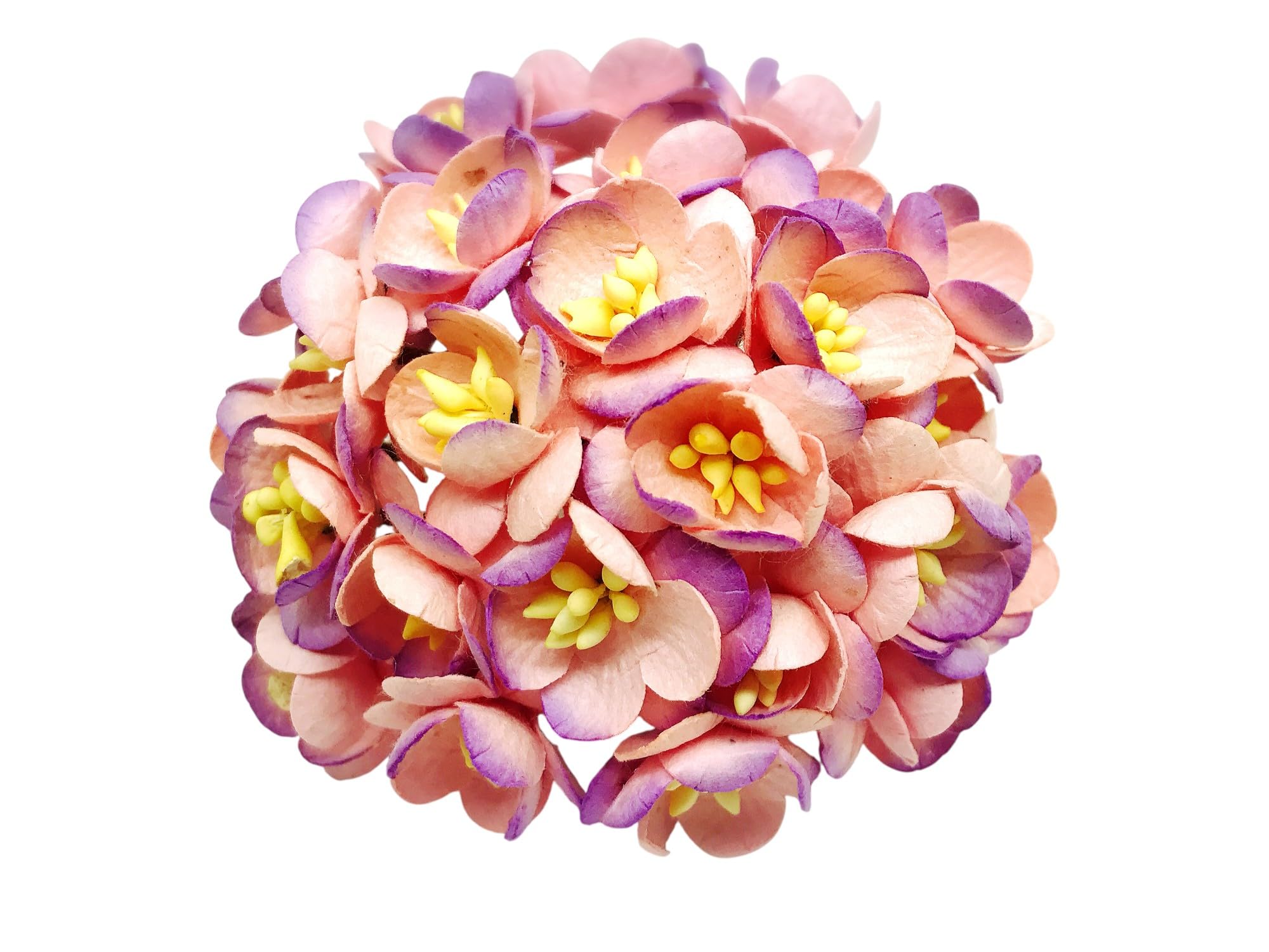 Fleurs de cerisier artificielles en papier de mûrier pour loisirs créatifs et bricolage de 2,5 cm