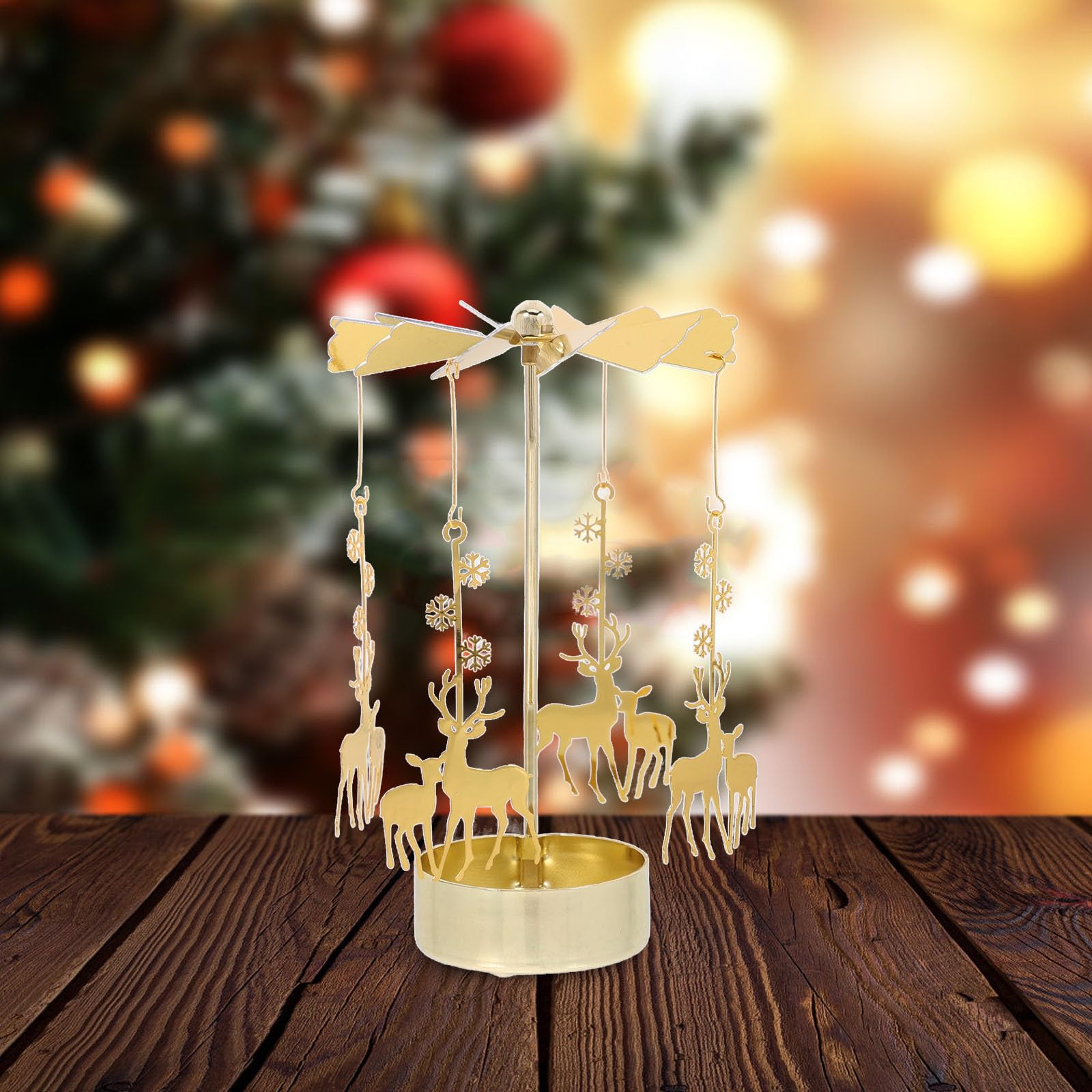 TOYANDONA 9 Stück Drehbarer Kerzenhalter aus Eisen, Goldene
