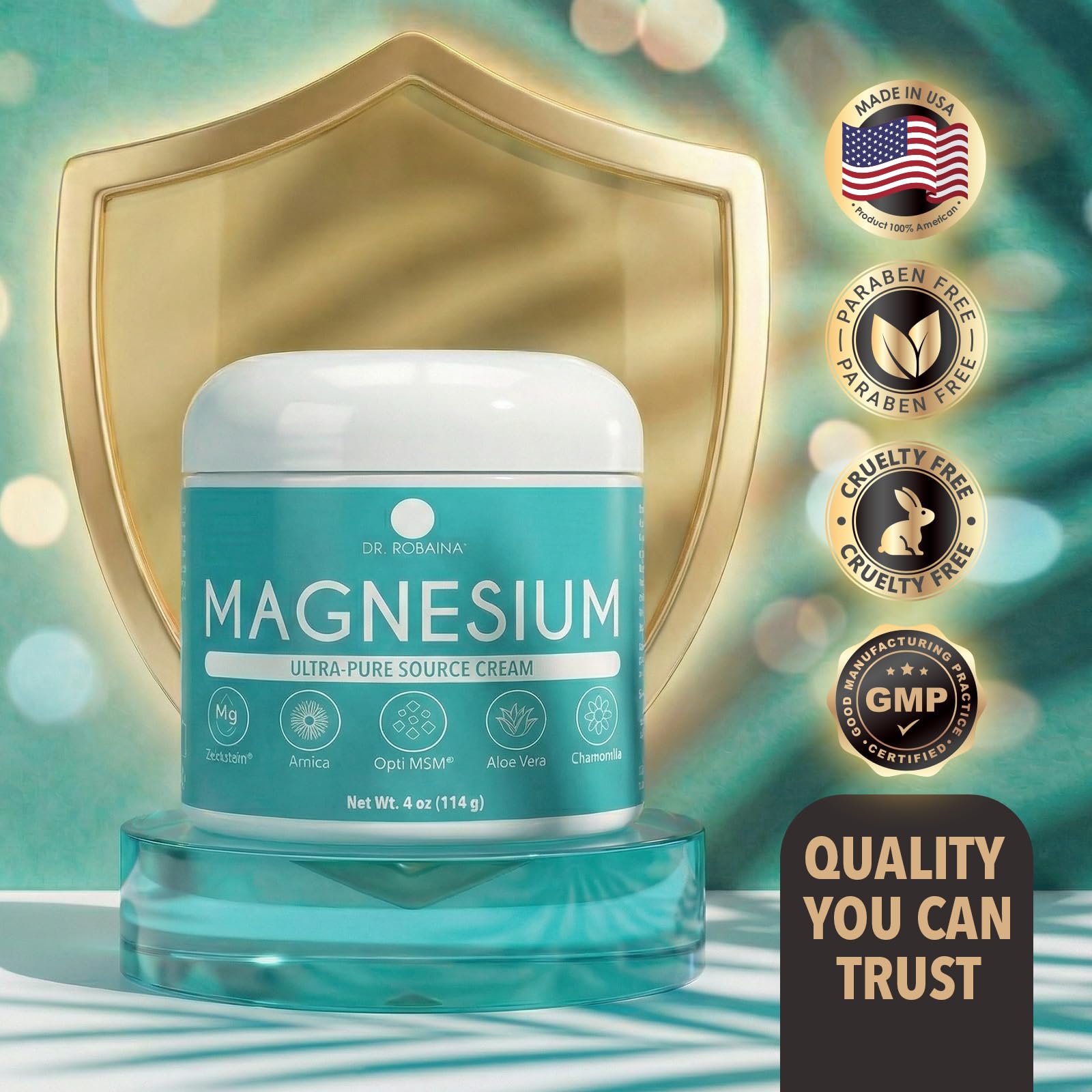 Dr. Robaina Magnesium Cream – Zechstein Magnesium Chloride with Arnica & OptiMSM for Post-Workout Muscle Comfort & Daily Wellness, 4 oz — Amazon image 6
