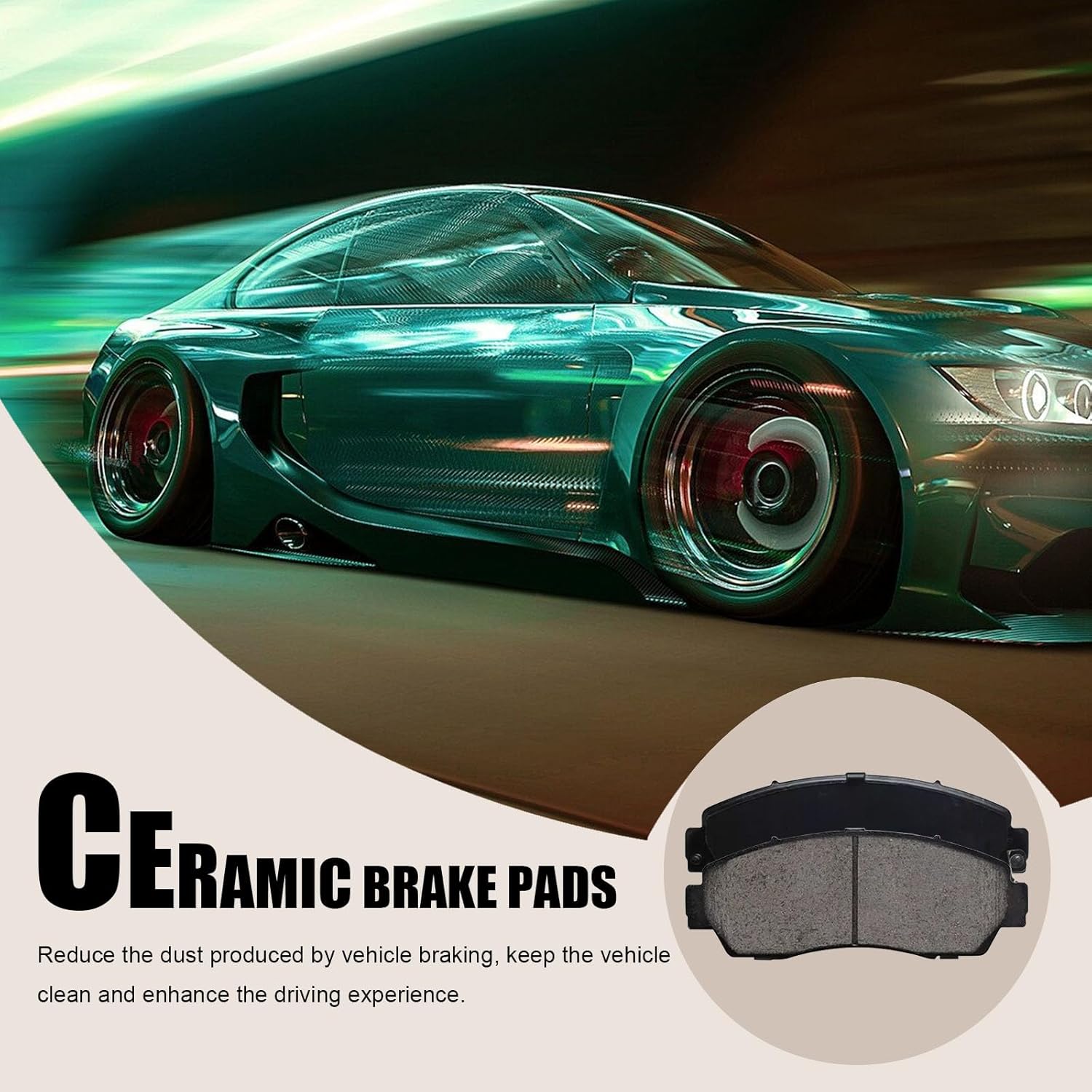 Front Brake Pads for Car Compatible with Acura RDX TLX Honda Accord Crosstour CR-V Odyssey Passport Subaru Legacy,Ceramic Brake Pads Automotive Replacement DIY,Smooth Quiet Braking Performance
