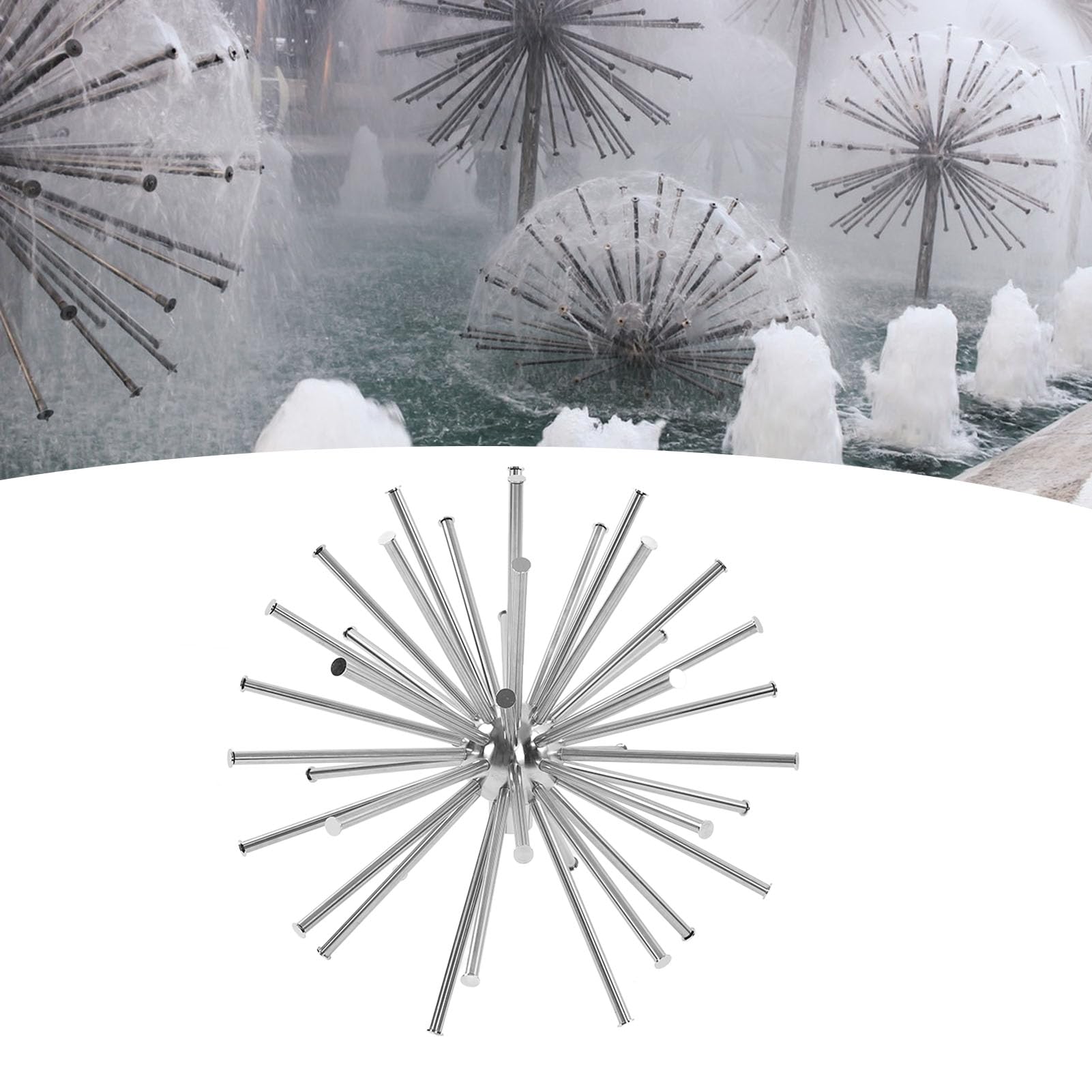 Buse de pissenlit, buse sphérique en verre inoxydable avec plusieurs trous, installation facile, durable, haute résistance pour le jardinage (G1in)