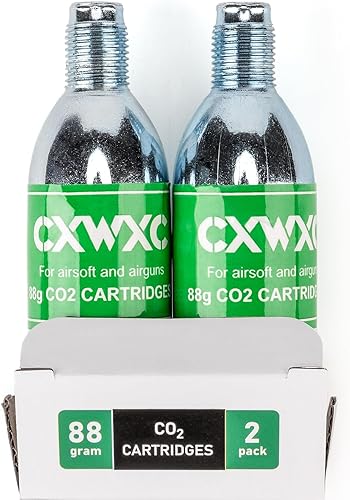 Miniatura 19 de Cartuchos de CO2 de 0.32 oz/0.44 onzas para paintball, cilindro de CO2 Powerlet cartuchos para Airsoft, pistola de aire, pistola de pimienta P2P HDP