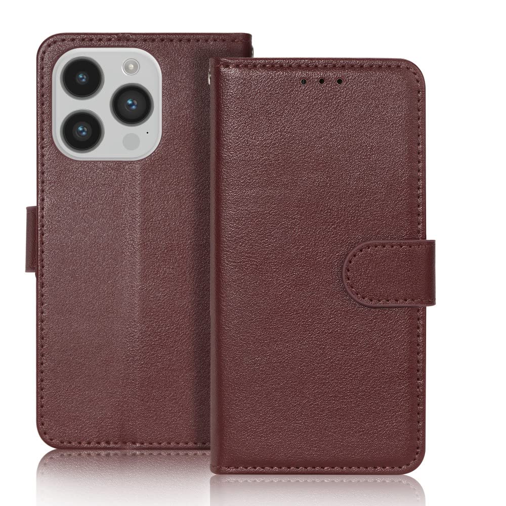 Coque en cuir iPhone 14 Pro Max avec support de visionnage horizontal - 7