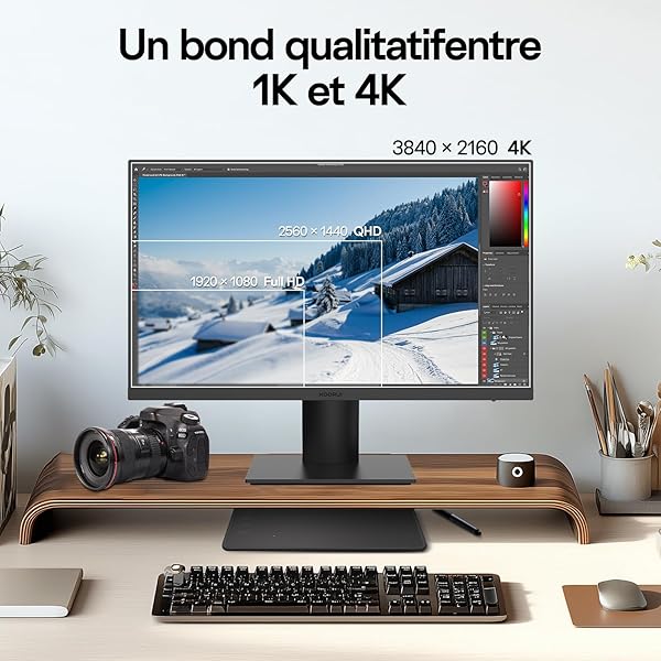 KOORUI 32 Inch PC Screen, UHD 3840×2160 Screen, VA, 60Hz, 99% sRGB, HDR10, Adaptive Sync, Built-in Speakers, HDMI 2.0×2 & DP 1.4, VESA 100×100 - 3