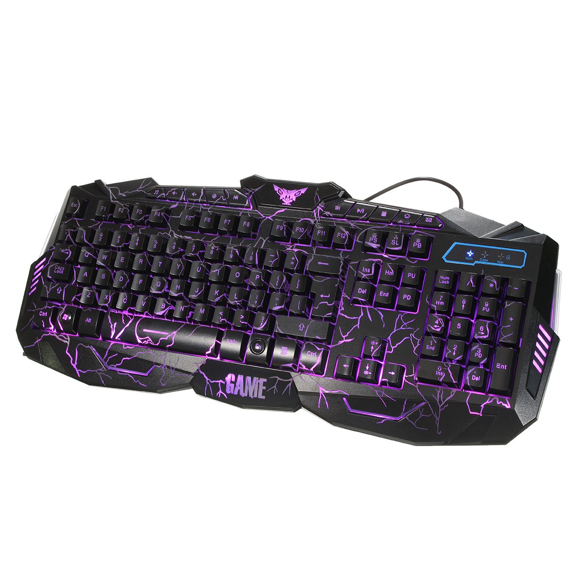 Wasserabweisende Gaming Tastatur BESTRUNNER USB Einstellbare 3 Farben LED Helligkeit Hintergrundbeleuchtung Luminous Illuminated Pro Gaming Tastatur für Laptop Desktop Gamers Wired
