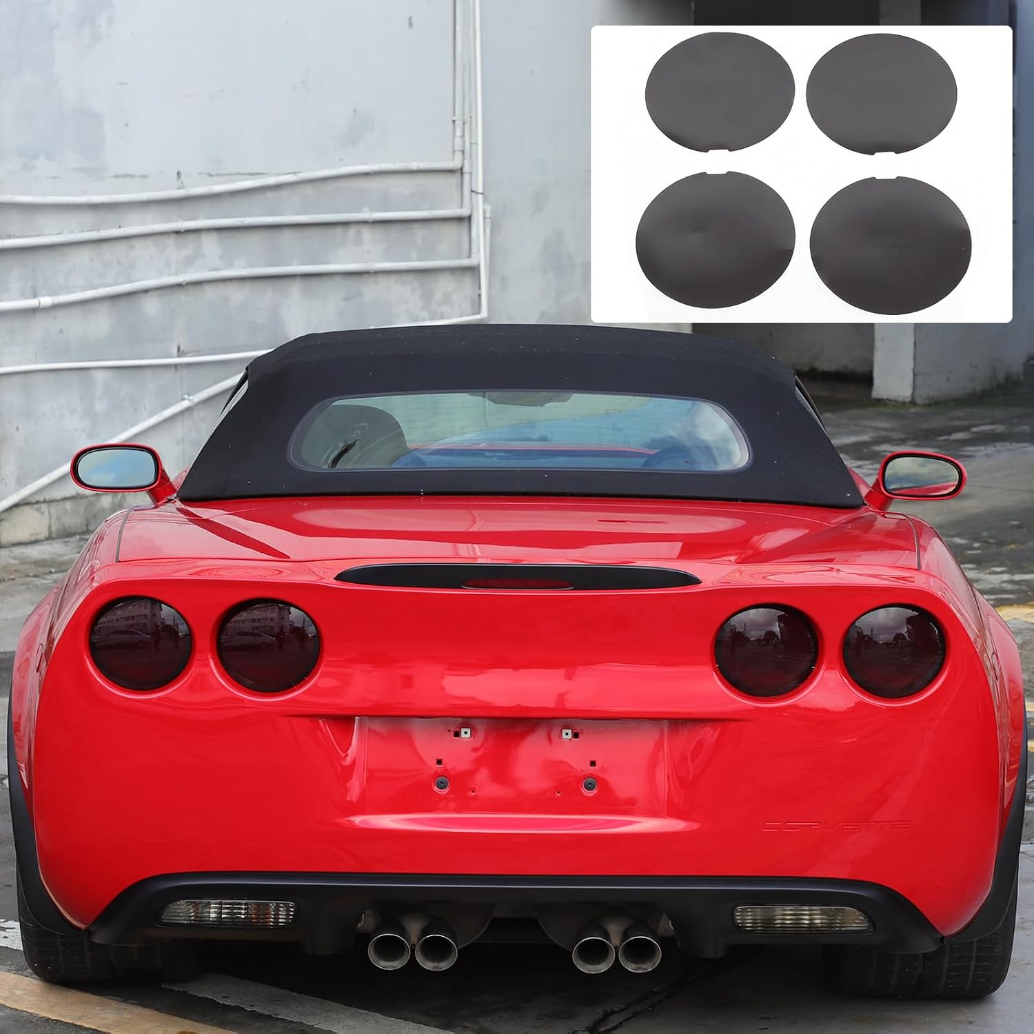 Car Tail Light Film for Chevy Corvette C6 2005-2013 Accessories, Nano Tape Reverse/Brake Light Decal, Smoked Tailight Vinyl Cover Protector, Rear Turn Signal Lamp Tint Overlay Sticker, TPU