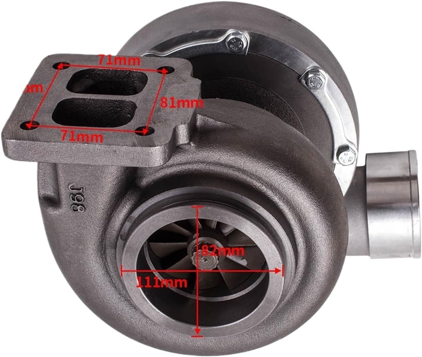 Compatible With Universal GT45 GT42 T4 A/R .66 1.05 V-band Turbo Turbocharger 4.0L-6.0L