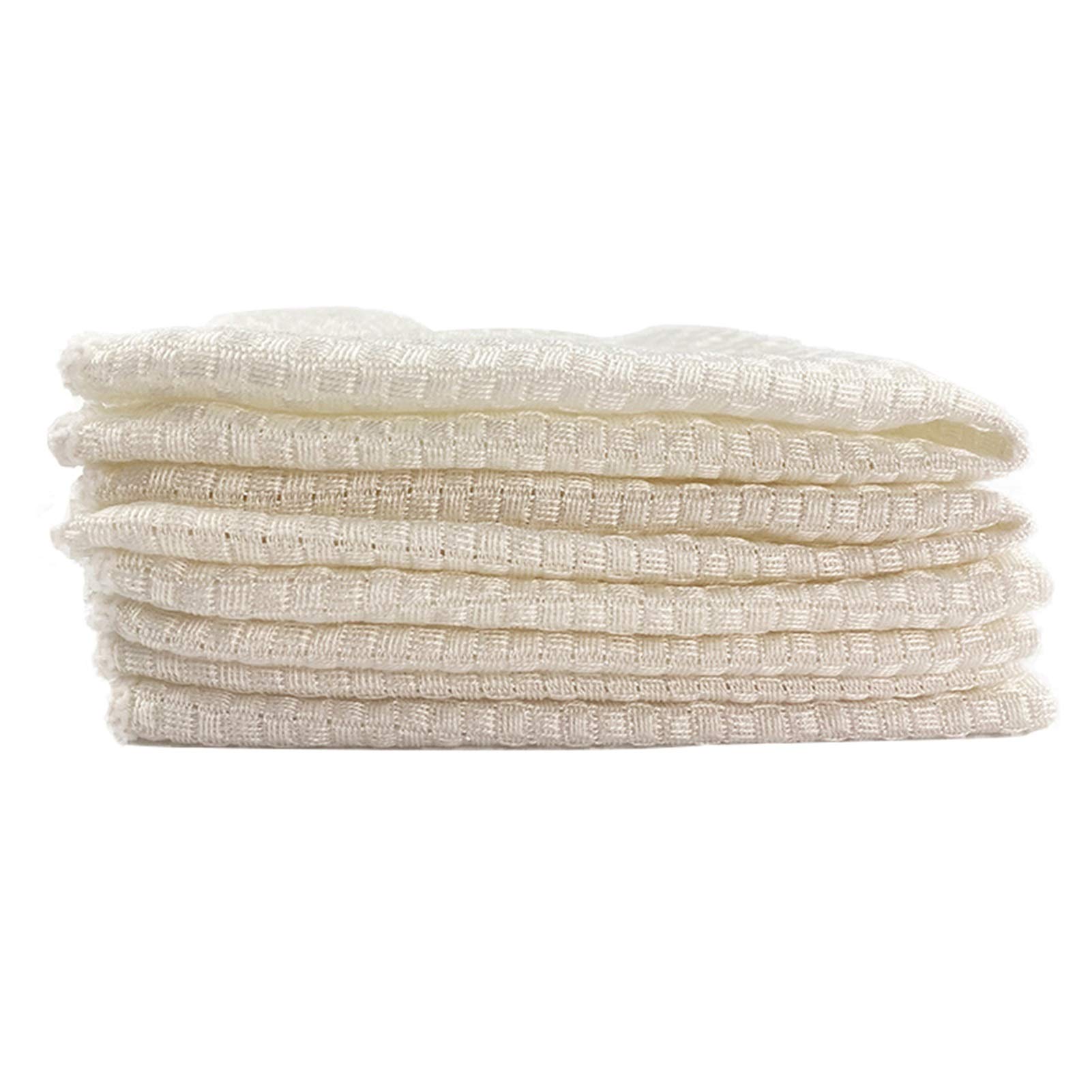 10pcs / Terry Algodón Cocina Plato Limpieza Limpieza de bambú Fibra Reutilizable No Stick Toalla perezosa (Color : White, Specification : 10pcs)