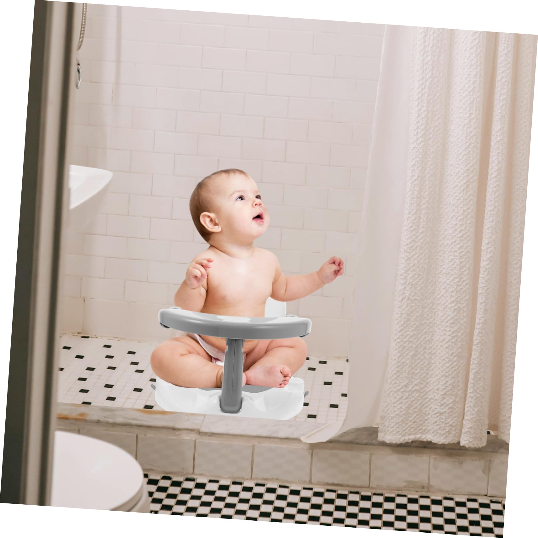 IMIKEYA Siège De Bain Pour Garçon Fille Mois Siège De Douche Amovible Antidérapant Pratique