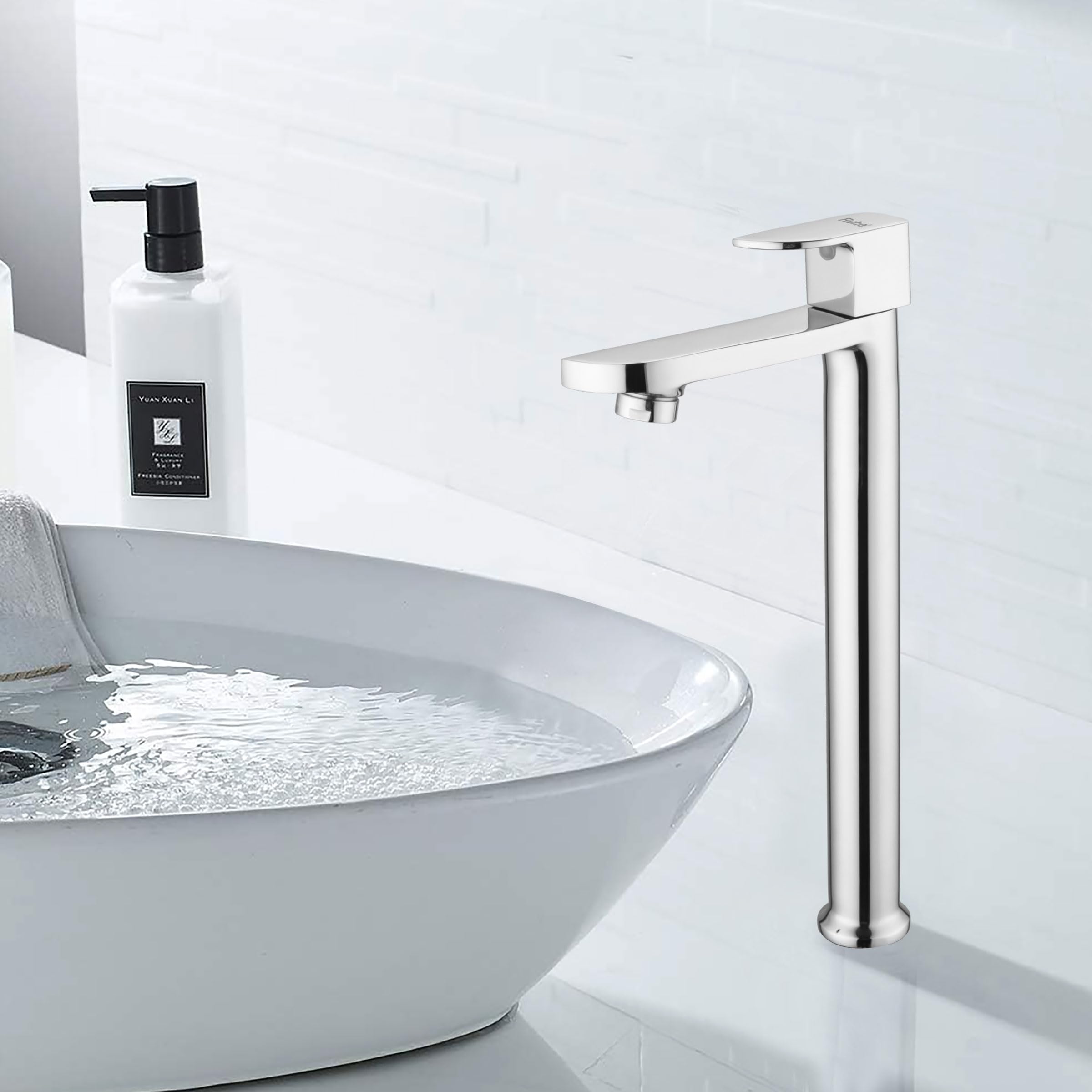 Ruhe® Pristine Pillar Cock Tall Body Faucet/Tap | Brass Faucet with Chrome Finish for Bathroom Washbasins & Kitchen Sinks-image-31