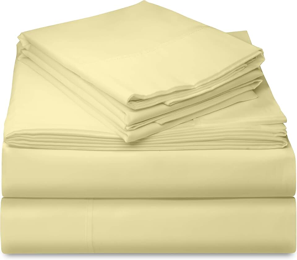 yellow cotton queen sheets