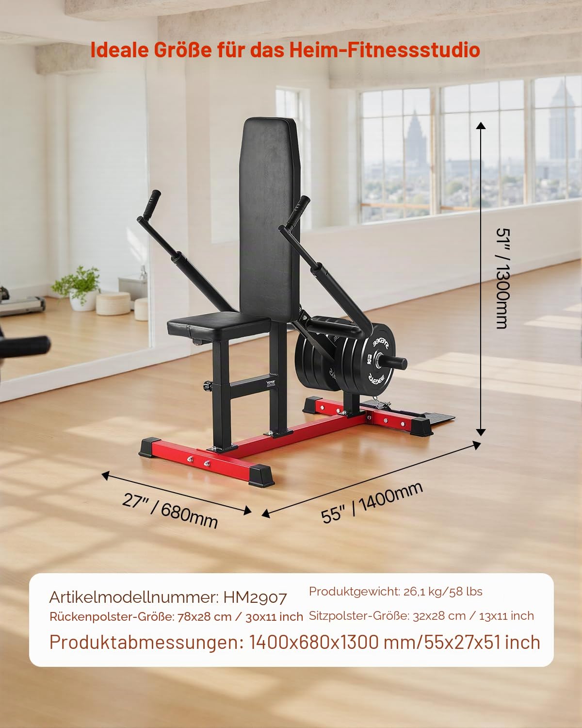 VEVOR Dip-Maschine im Sitzen Trizeps Bizeps Pressemaschine (204 kg belastbar) mit Kabelstange, verstellbarem Sitz & Rückenlehne, Trainingsgerät für Brusttraining Oberkörper-Push-Fitness-Workout