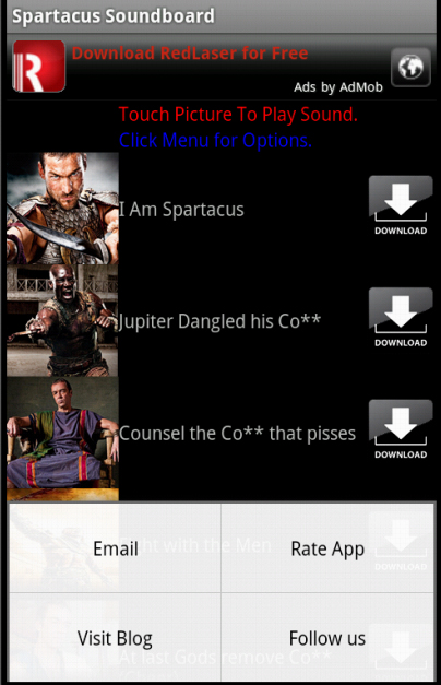 Spartacus Soundboard - App on Amazon Appstore