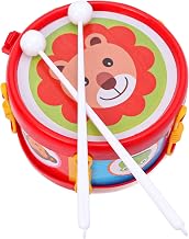 TOYFUN Musical Drum for Kids Small Size with Strap and 2 Mallets Attractive Design Colour and Print May Vary