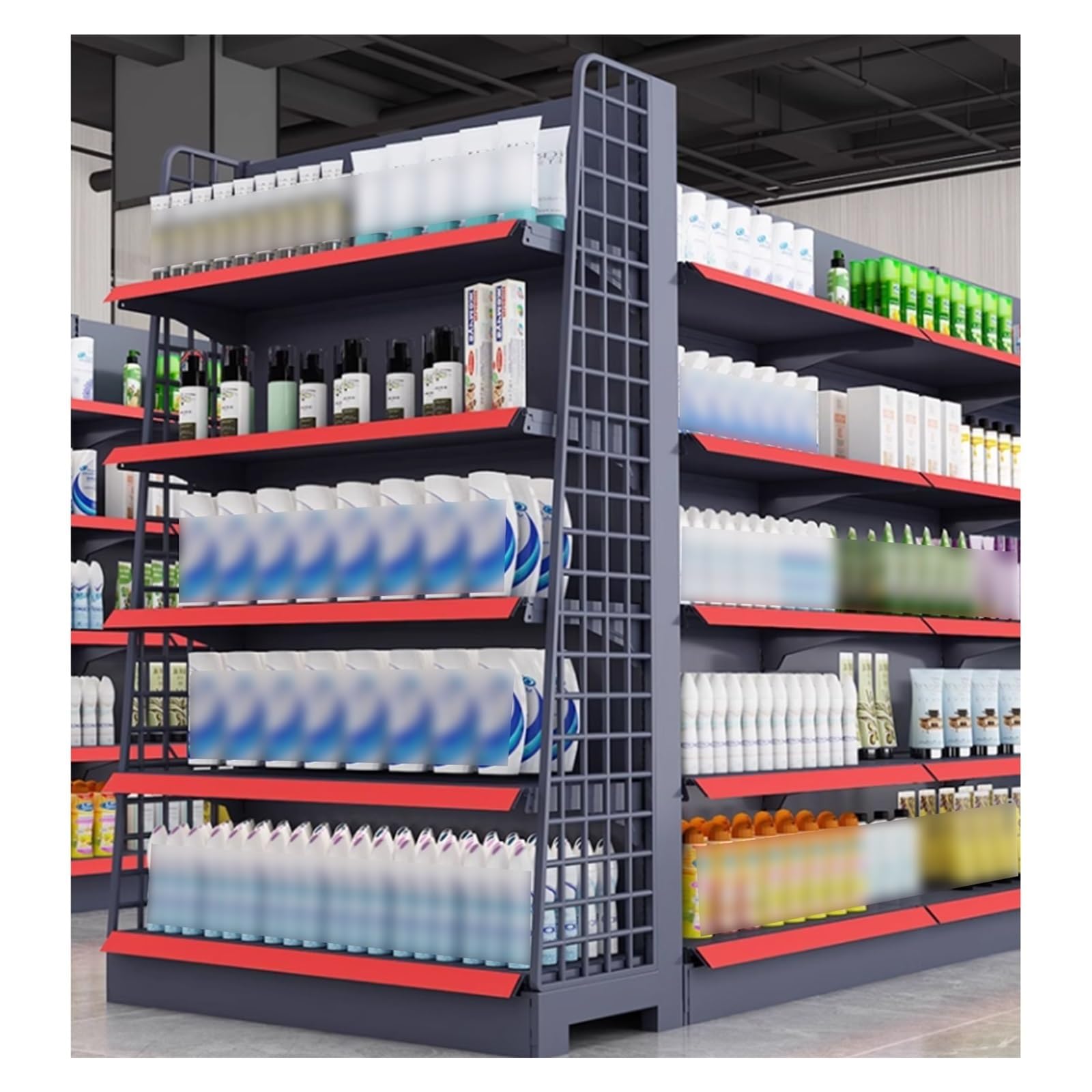 Organizador grande de aperitivos, soporte de exhibición de aperitivos, grande, ajustable para supermercado, estante organizador para frutas, verduras, bebidas, medicina, fácil T, negro, 5 niveles de