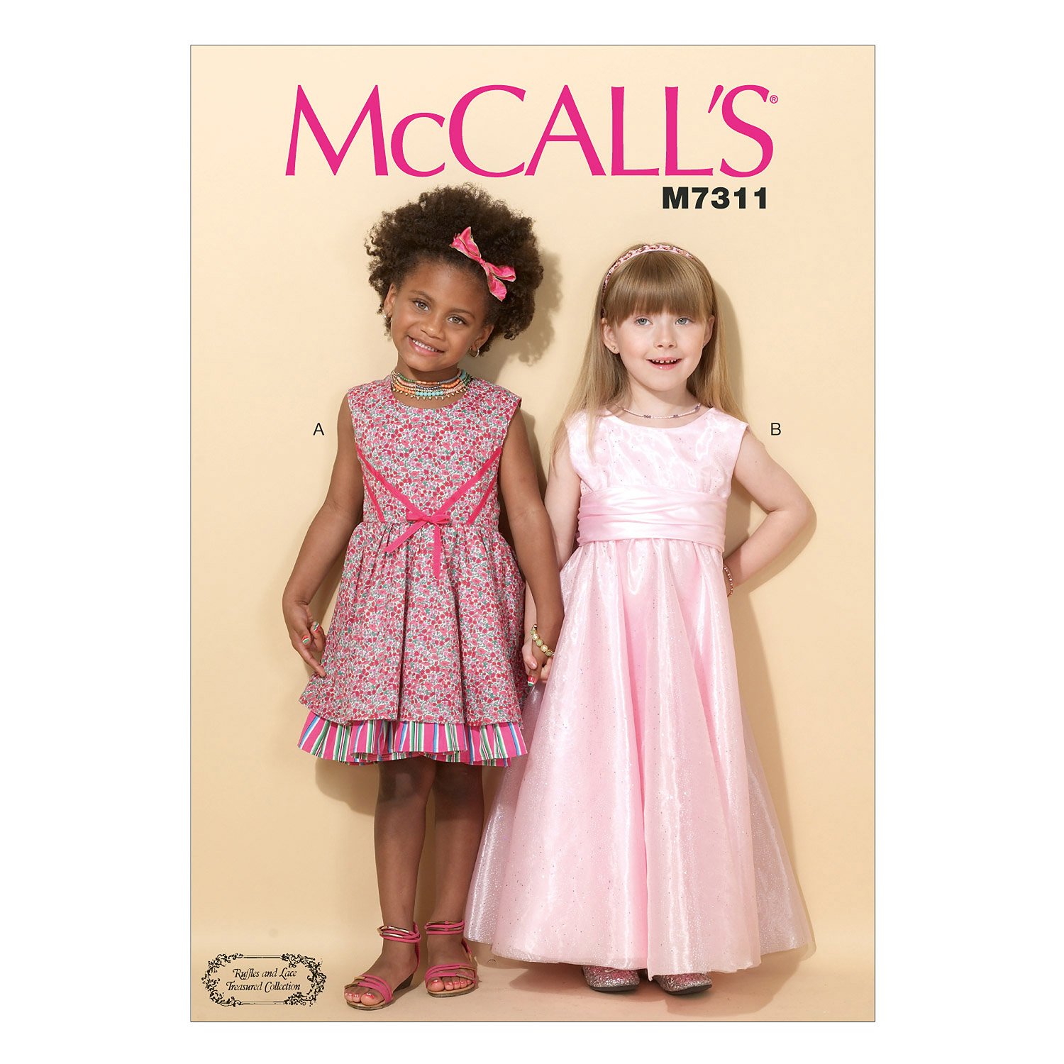 Amazon.com: McCall's Patterns M7311 Children's/Girls' Sleeveless Dresses  and Belt, Size CDD (2-3-4-5) : Arts, Crafts & Sewing