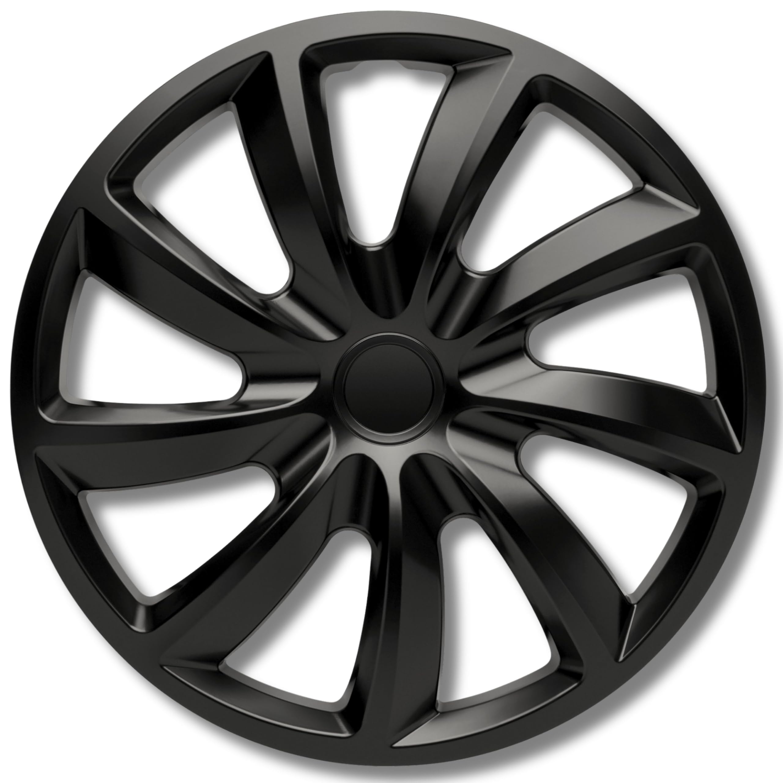 Radkappen 16 Zoll Schwarz Radzierblenden 4er-Set Aqua für Stahlfelgen | Zierkappen, Radblenden & Felgenabdeckung, rostfrei & witterungsbeständig, einfache Clip-Montage, für die meisten Automarken