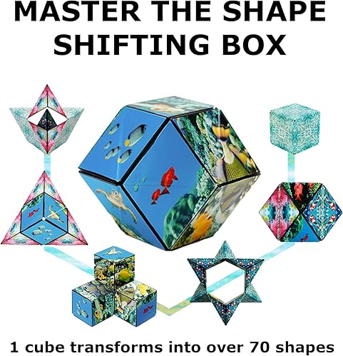 Miniatura 181 de Shashibo - Cubo que cambia de forma, juego para aliviar la ansiedad, con 36 imanes de tierras raras, premiado y patentado, extraordinario cubo