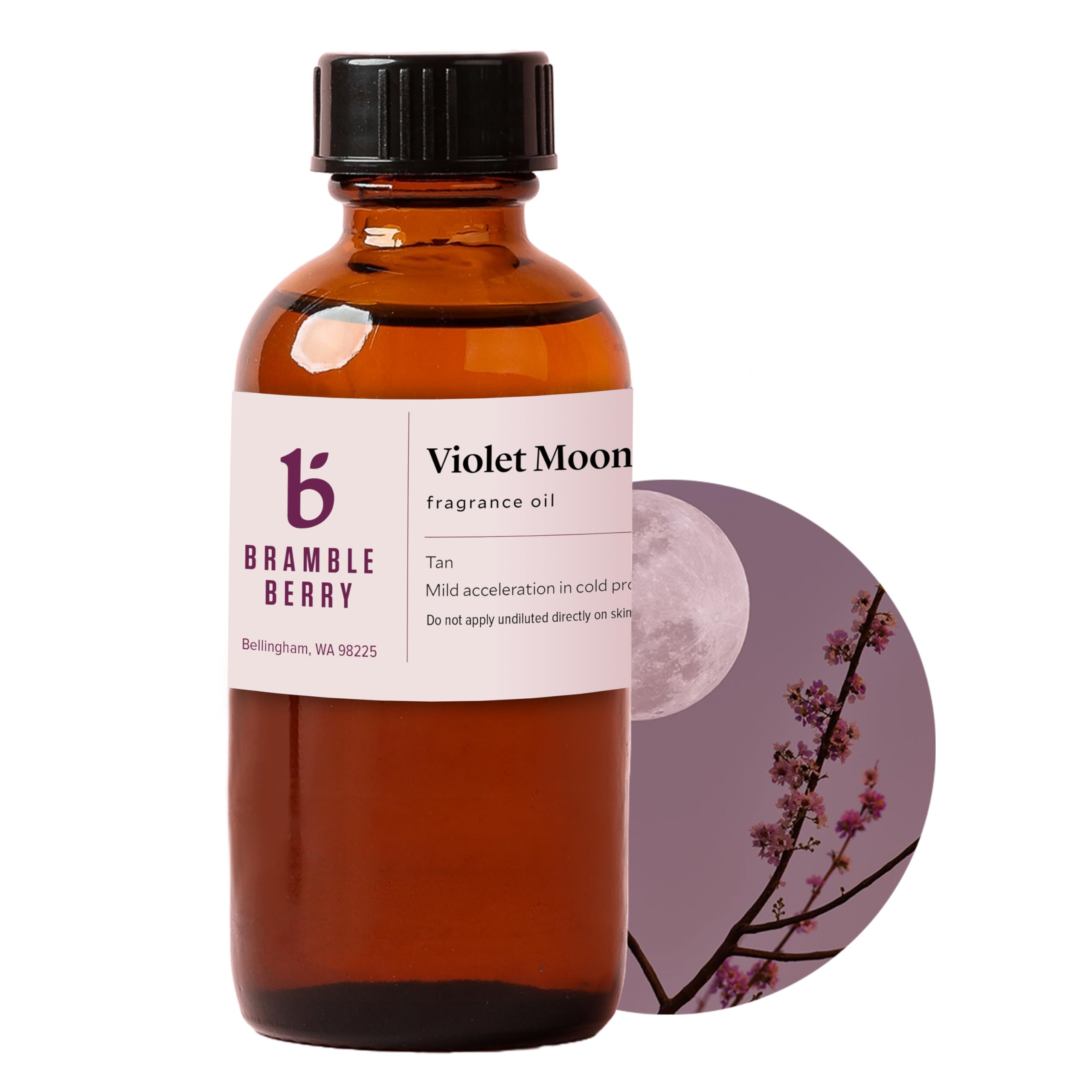Bramble Berry Violet Moondance Fragrance Oil 2 oz | Elegant Floral Scent for Soap Making, Candles, Bath Bombs, Lotion &amp; Perfume | Skin Safe, Vegan, Paraben &amp; Phthalate Free