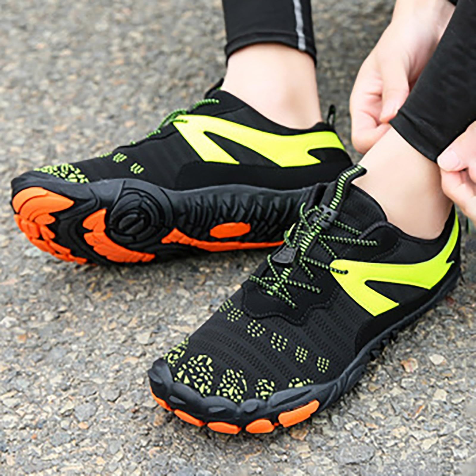 Générique Wasserschuhe mit runder und flacher Spitze aus Netzstoff, große Größe, für Paare, Fitness und Wassersport, Wandern, Wandern, Laufen, Herren