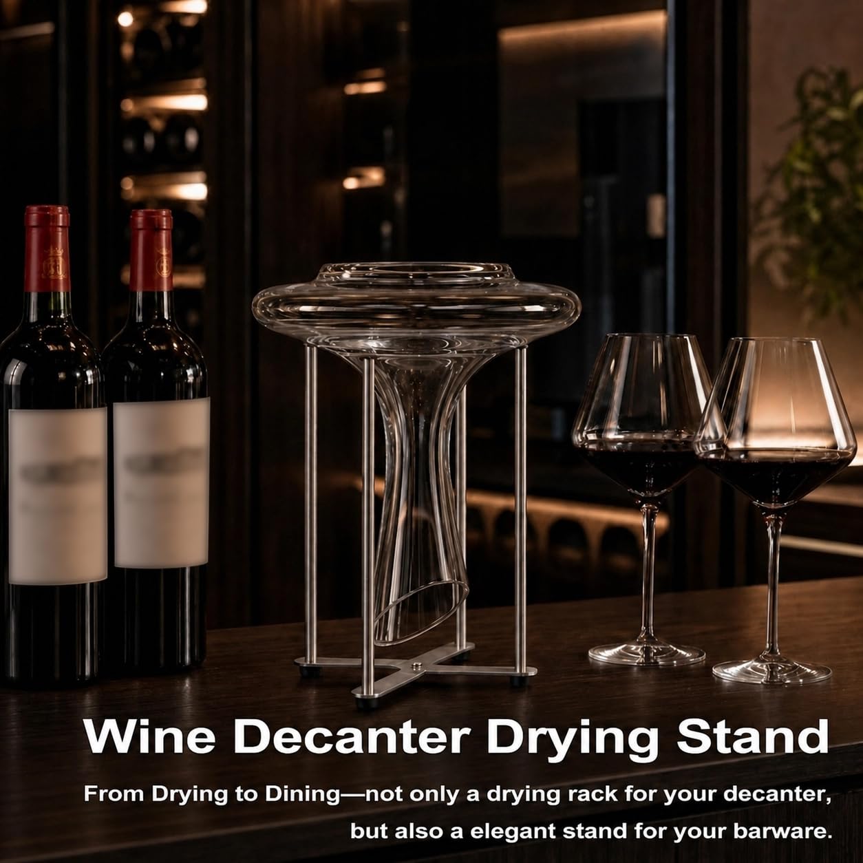 Wine Decanter Drying Rack - Collapsible & Space-Saving -5