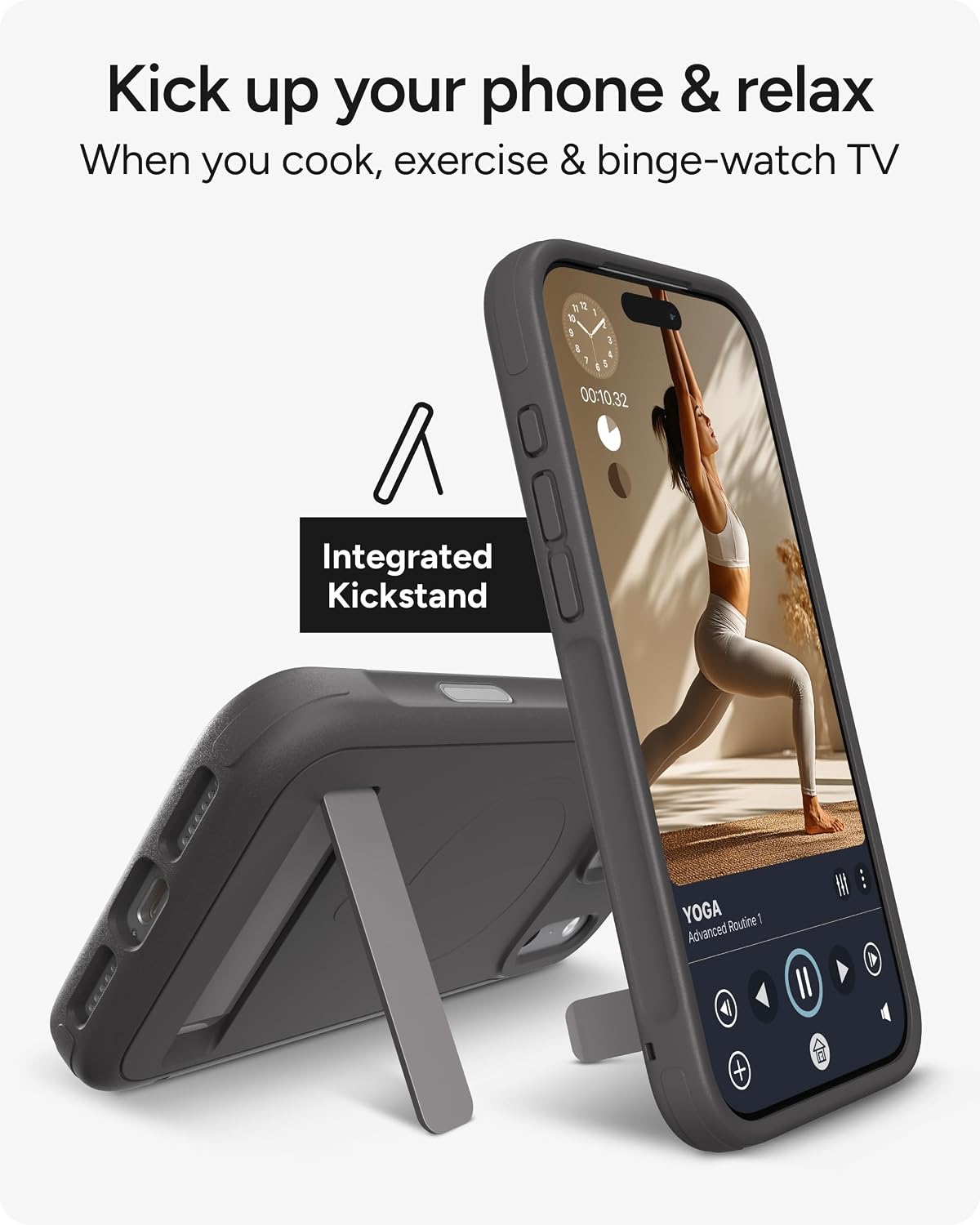 ZAGG Sedona Phone Case with Stand for iPhone 18 Pro Max/ 17 Pro Max, Gray image 5