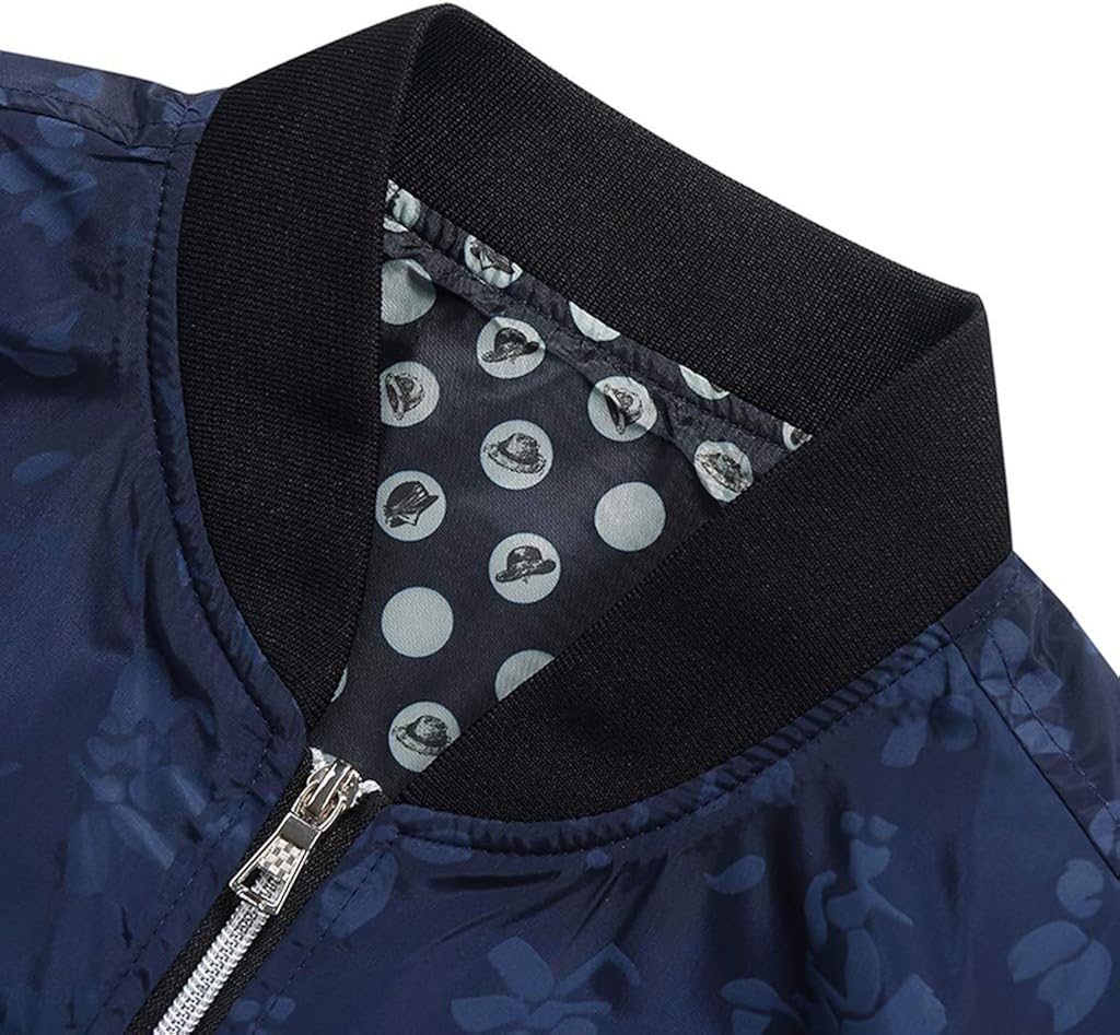 iYYVV Mens New Thin Casual Fashion Printed Zipper Outwear Jacket Business Slim Coat at  Men’s Clothing store