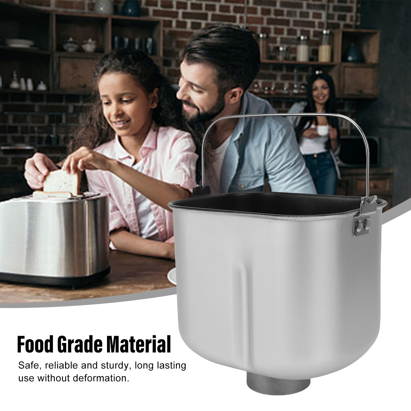 Generic Wiadro do Maszyny do Pieczenia Chleba Powłoka Zapobiegająca Przywieraniu Funkcja Mieszania Zamiennik dla Morphy Richards 48286 48285 Materiał Spożywczy Konstrukcja Przyjazna dla Użytkownika